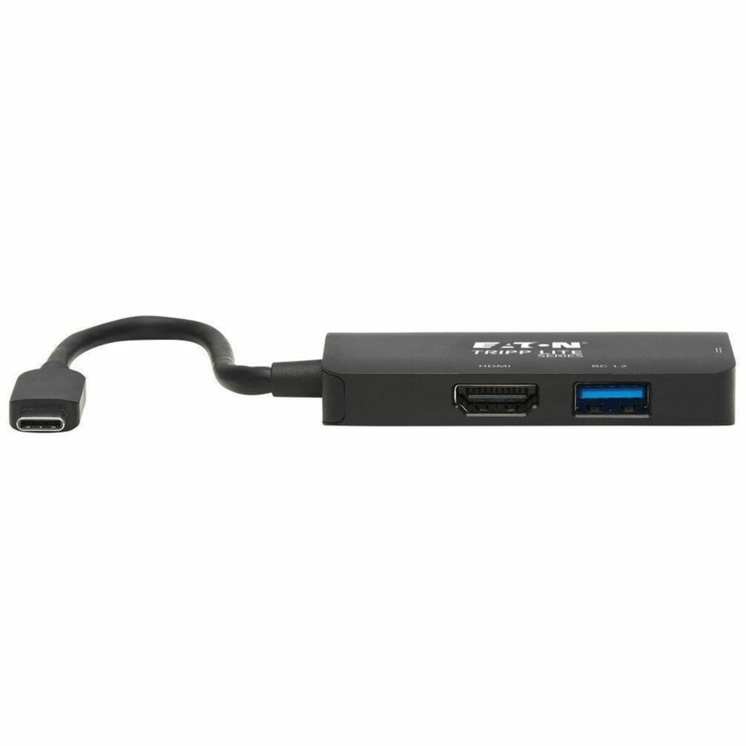Eaton Tripp Lite Series USB C Multiport Adapter - HDMI 4K @ 60 Hz, 4:4:4, HDR, USB-A, USB-C PD 3.0 Charging (100W), Black - Video / audio adapter - 24 pin USB-C male reversible to HDMI, USB Type A, 24 pin USB-C female - 6 in - black - 4K support - Image 4