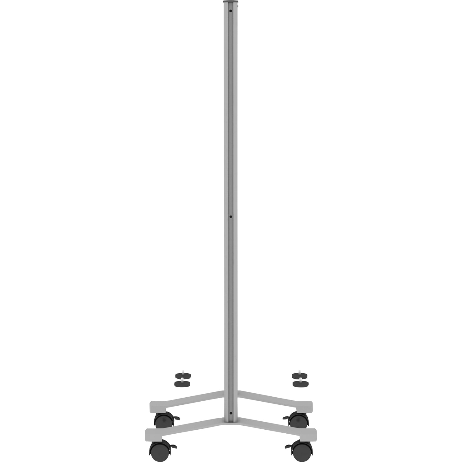 Lorell Adaptable Panel Legs for 50inH Configuration, 18.75inW x 2inD x 48.37inH, Aluminum, Silver, 2 / Set - Image 4