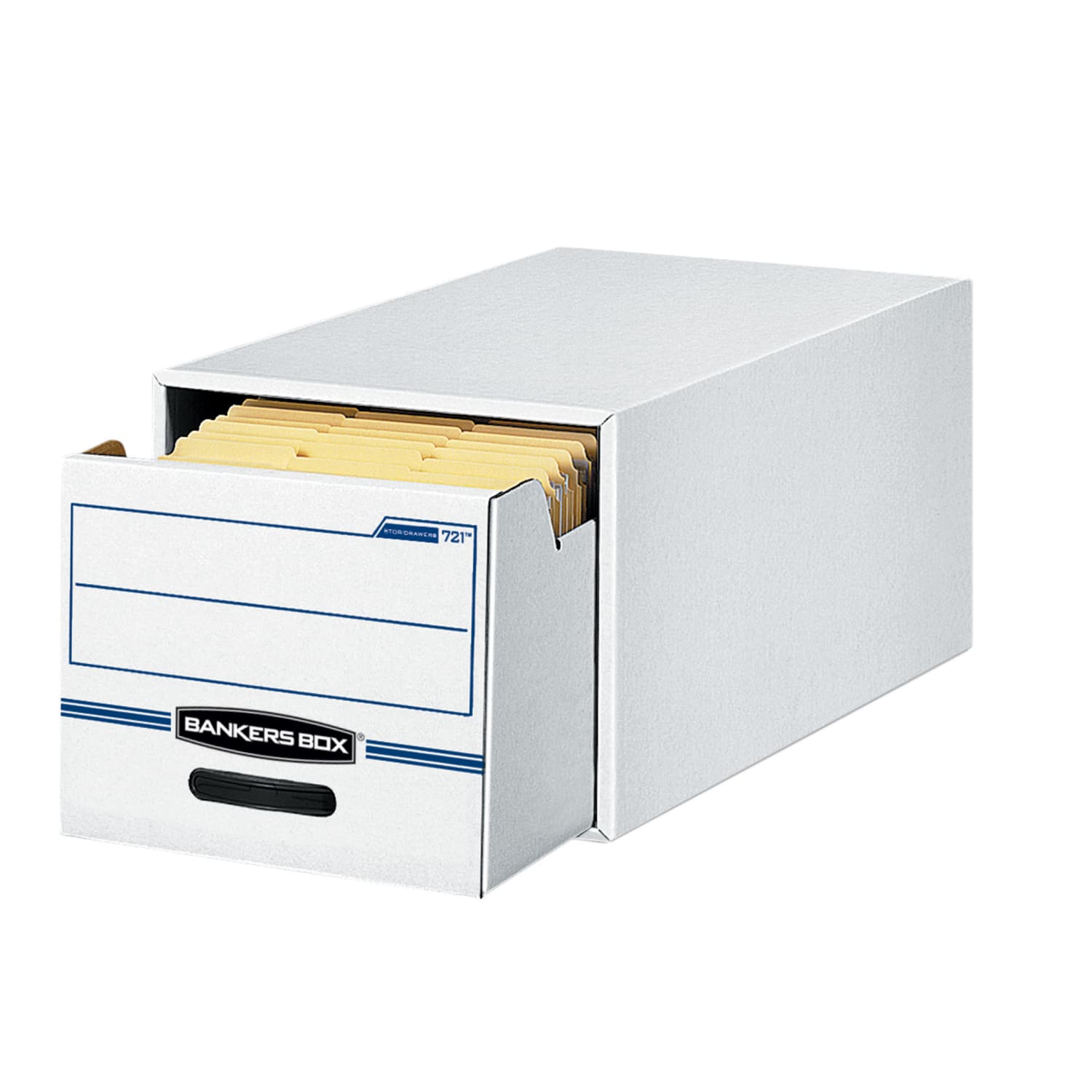 Bankers Box Stor/Drawer File, 10-3/8in x 12-1/2in x 23-1/4in, Letter Size, 60% Recycled, Blue/White - Image 4