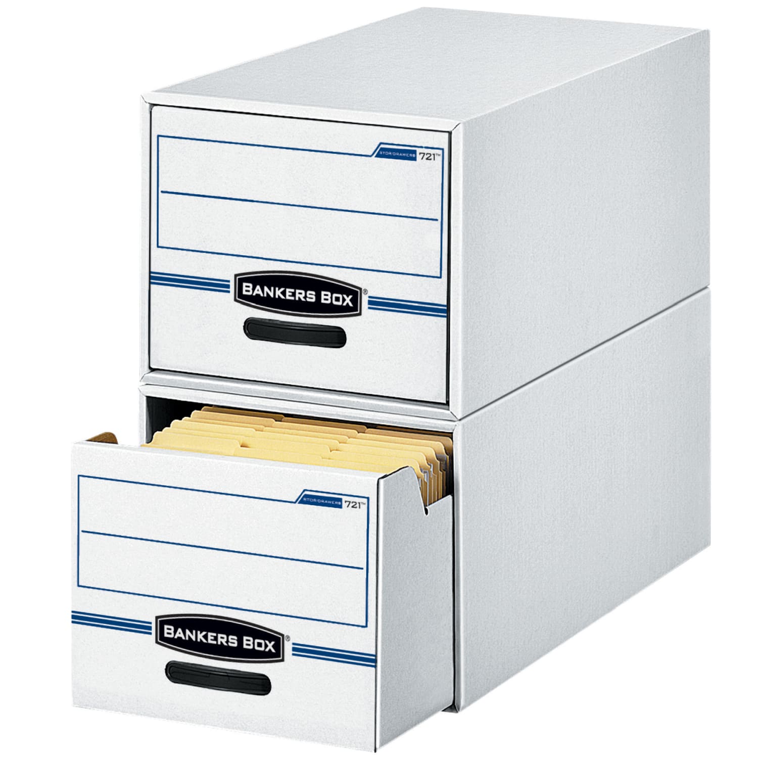 Bankers Box Stor/Drawer File, 10-3/8in x 12-1/2in x 23-1/4in, Letter Size, 60% Recycled, Blue/White - Image 5