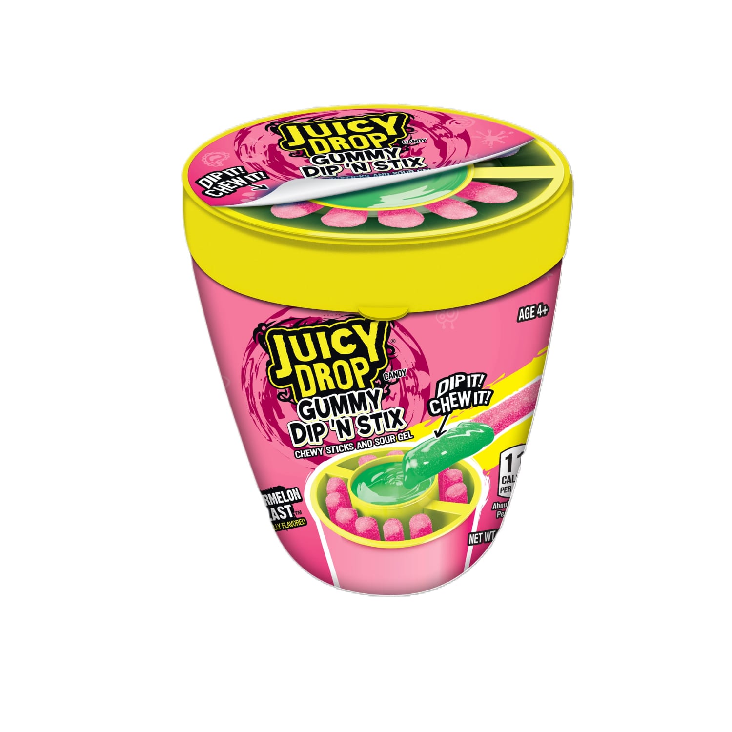 Bazooka Juicy Drop Gummy Dip N Stix Candy, 3.38 Oz, Box Of 8 Containers - Image 5