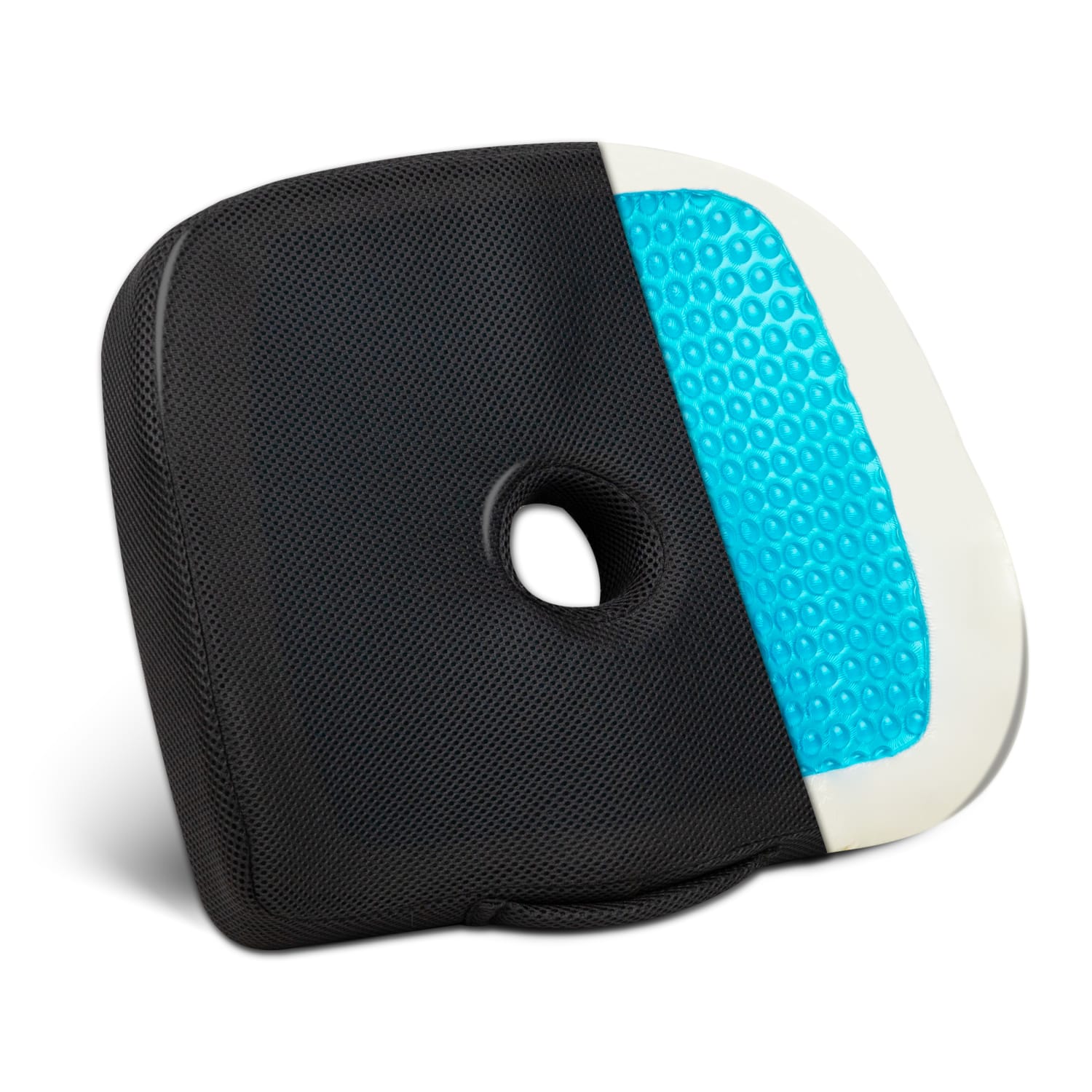 Mind Reader Ergonomic Gel Seat Cushion, 3-1/4inH x 14-1/2inW x 17-1/2inD, Black - Image 8