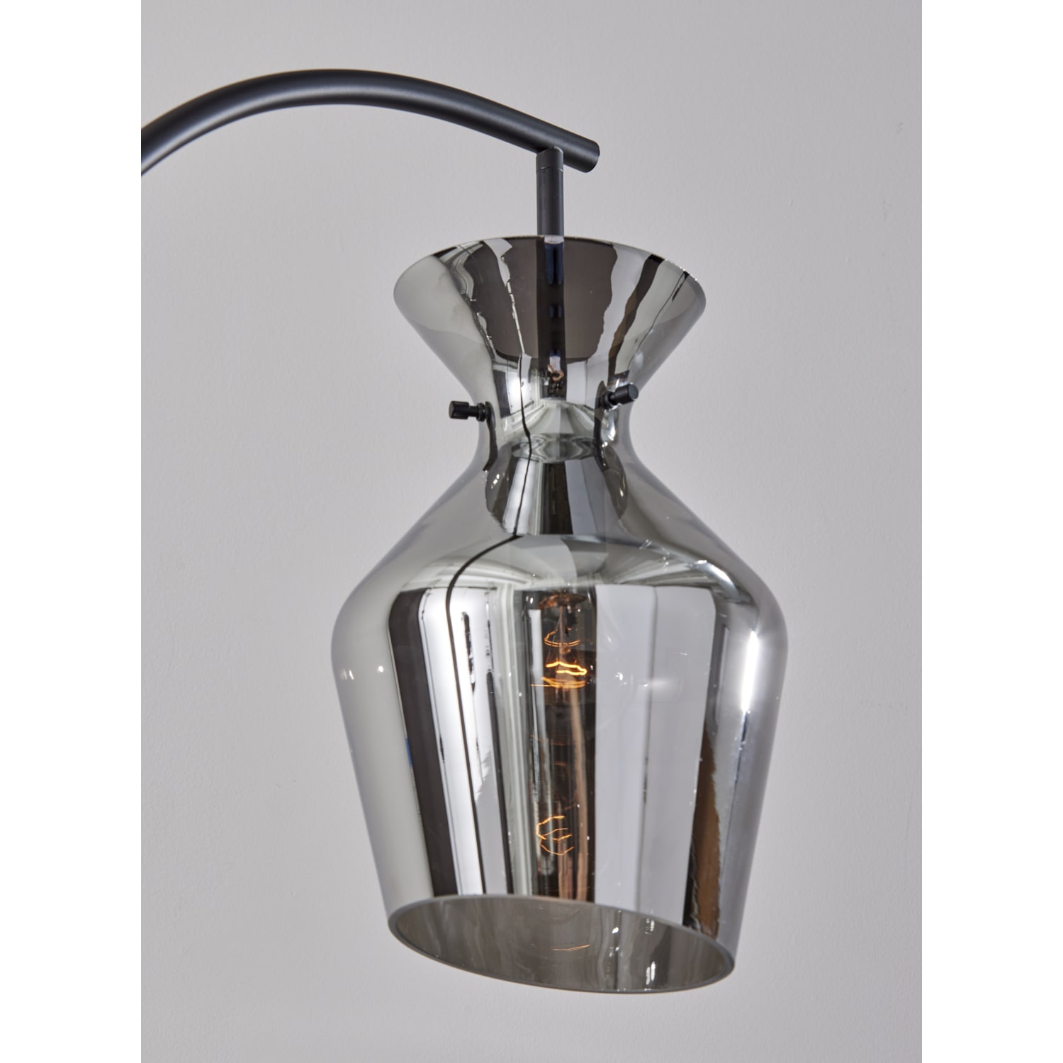 Adesso Tate Floor Lamp, 65inH, Mirrored Smoked Glass Shade/Black Base - Image 6