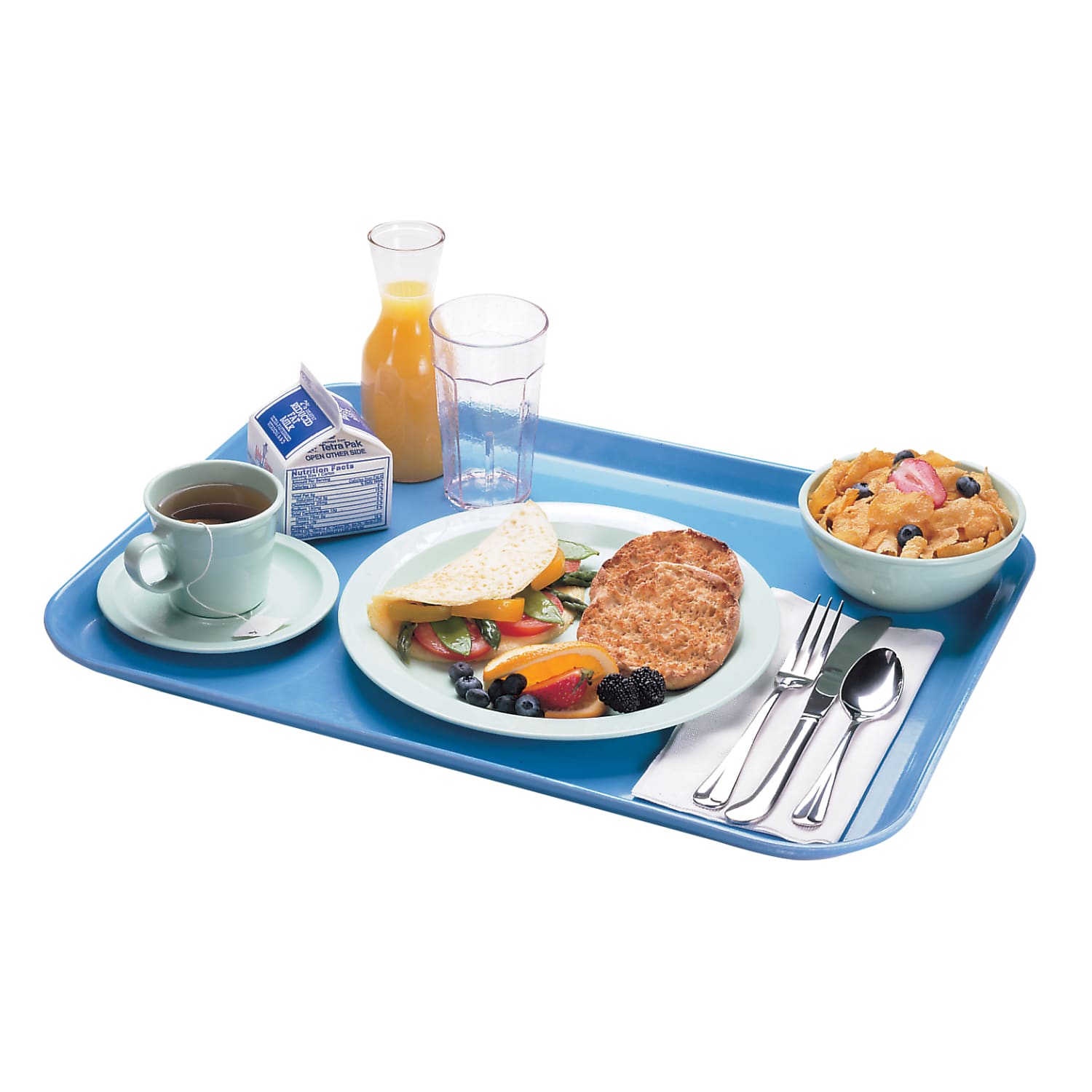 Cambro Camtray Rectangular Serving Trays, 15in x 20-1/4in, Robin Blue, Pack Of 12 Trays - Image 3