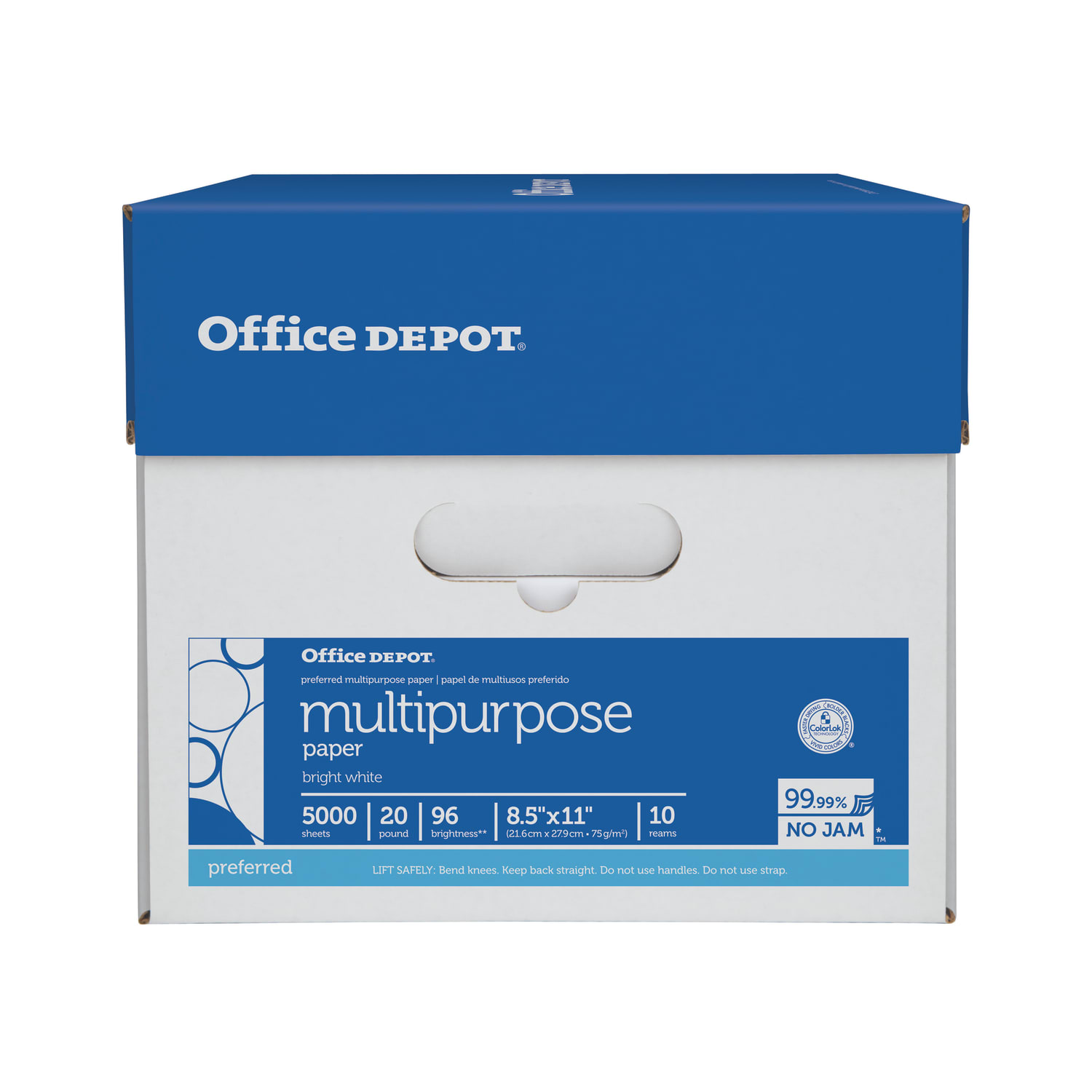 Office Depot Multi-Use Printer & Copy Paper, 10 Reams, White, Letter (8.5in x 11in), 5000 Sheets Per Case, 20 Lb, 96 Brightness - Image 6