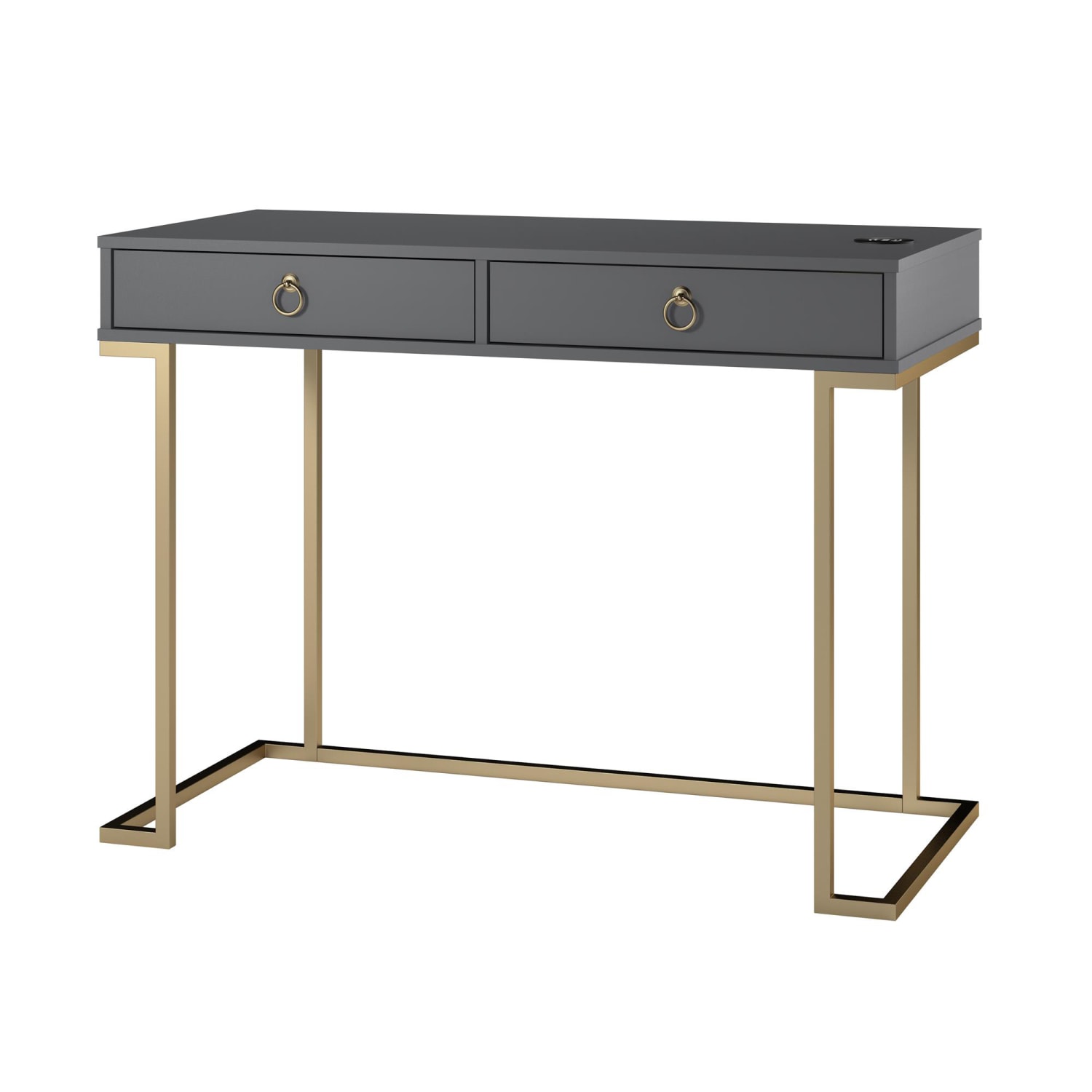Ameriwood Home Serenity 42inW Writing Desk, Graphite Gray - Image 4