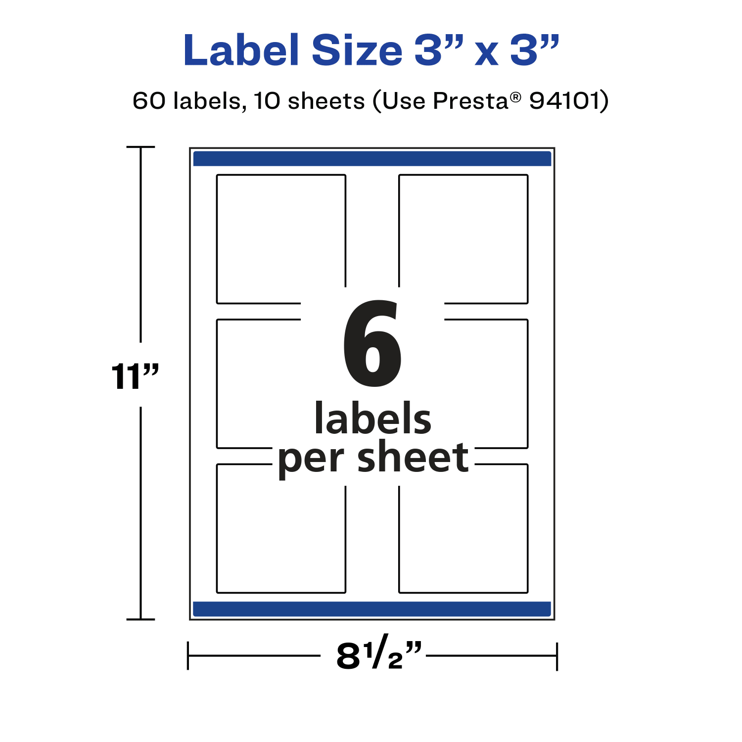 Avery Glossy Permanent Labels With Sure Feed, 94101-CGF10, Square, 3in x 3in, Clear, Pack Of 60 - Image 6