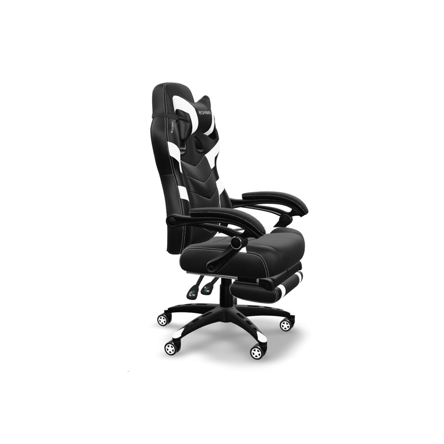 RESPAWN 110 Pro Gaming Chair With Footrest  Headrest Pillow White RSP110V2WHT PopularChairscom