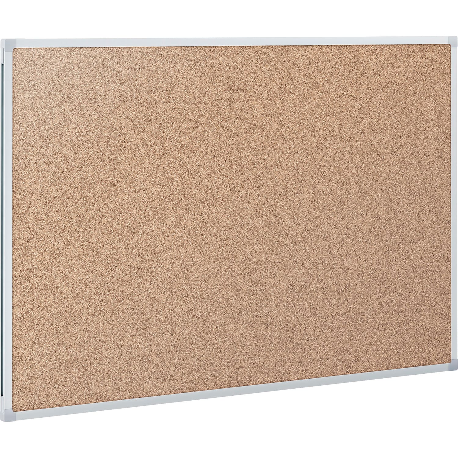 Mead Classic Cork Bulletin Board - 36in Board Height x 48in Board Width - Natural Cork Surface - Self-healing - Silver Aluminum Frame - 1 Each - Image 3