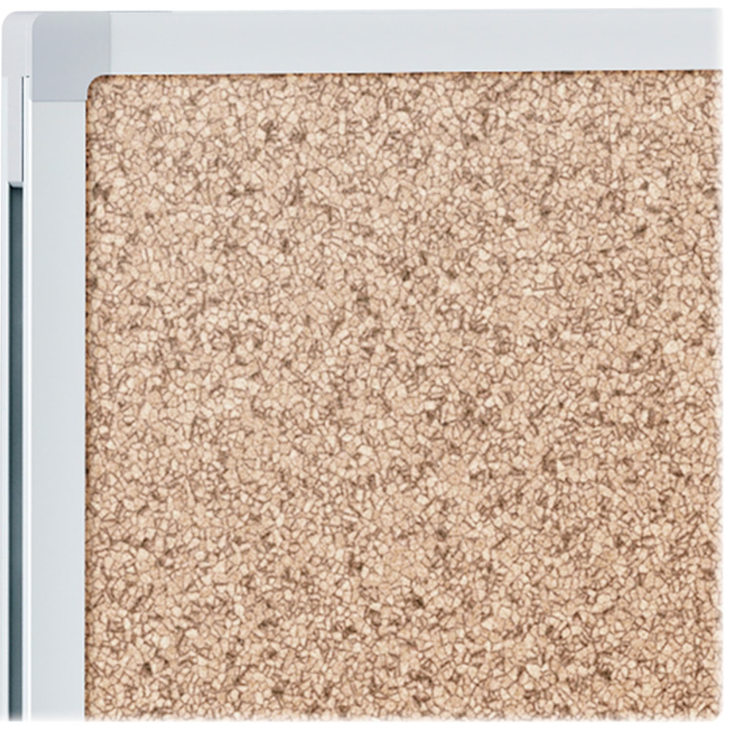 Mead Classic Cork Bulletin Board - 36in Board Height x 48in Board Width - Natural Cork Surface - Self-healing - Silver Aluminum Frame - 1 Each - Image 4