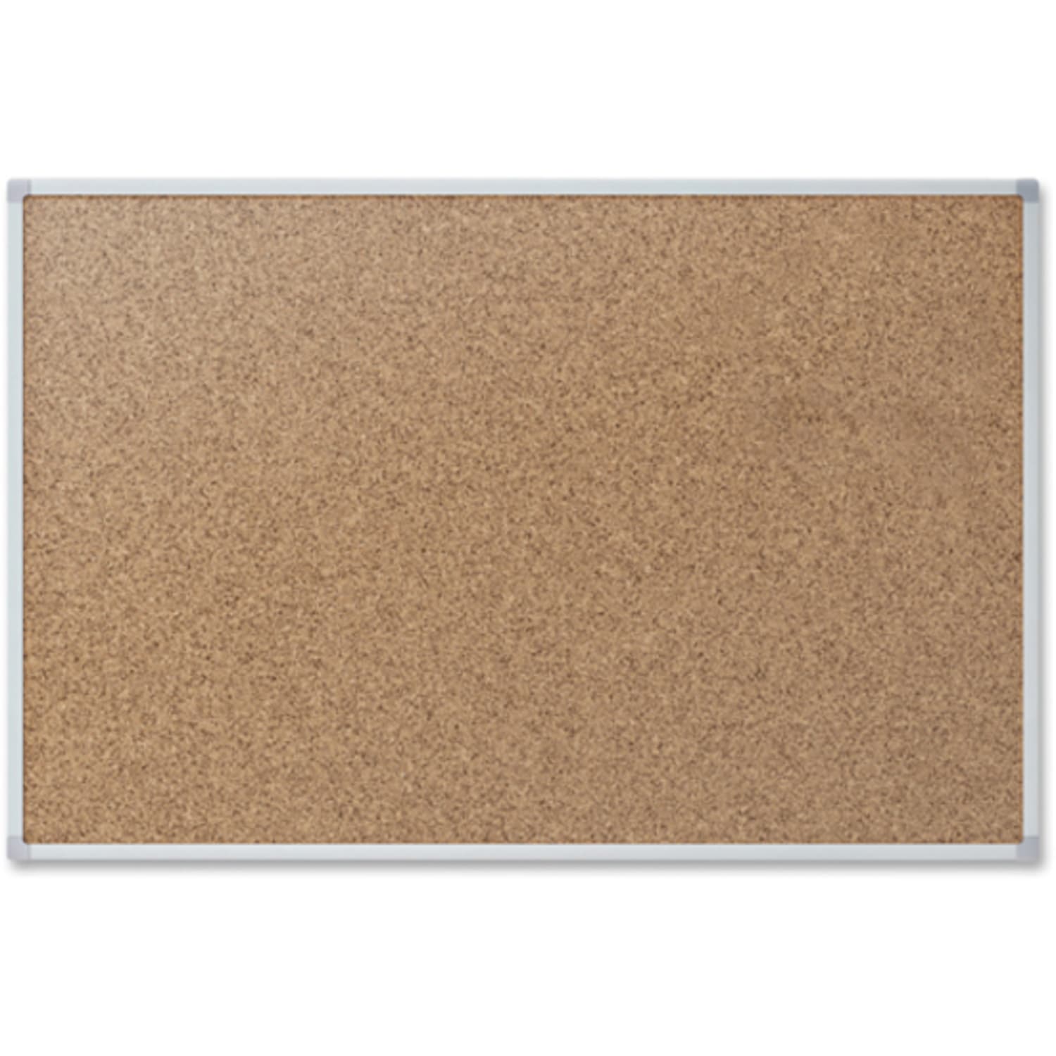 Mead Classic Cork Bulletin Board - 36in Board Height x 48in Board Width - Natural Cork Surface - Self-healing - Silver Aluminum Frame - 1 Each - Image 5