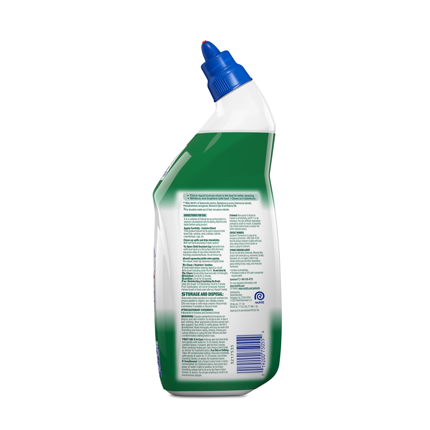 Lysol Bleach Toilet Bowl Cleaner - 24 fl oz (0.8 quart)Bottle - 2 / Pack - Blue - Image 4