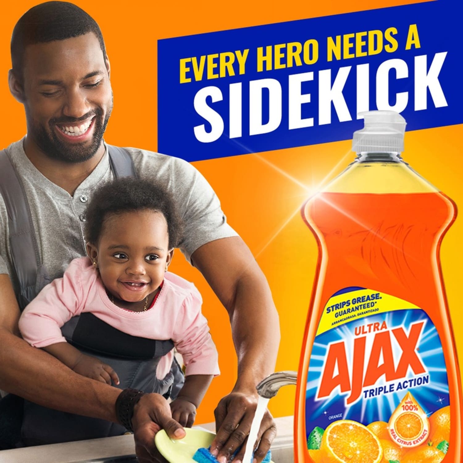 Ajax Liquid Dishwashing Detergent, Orange Scent, 28 Oz Bottle - Image 6