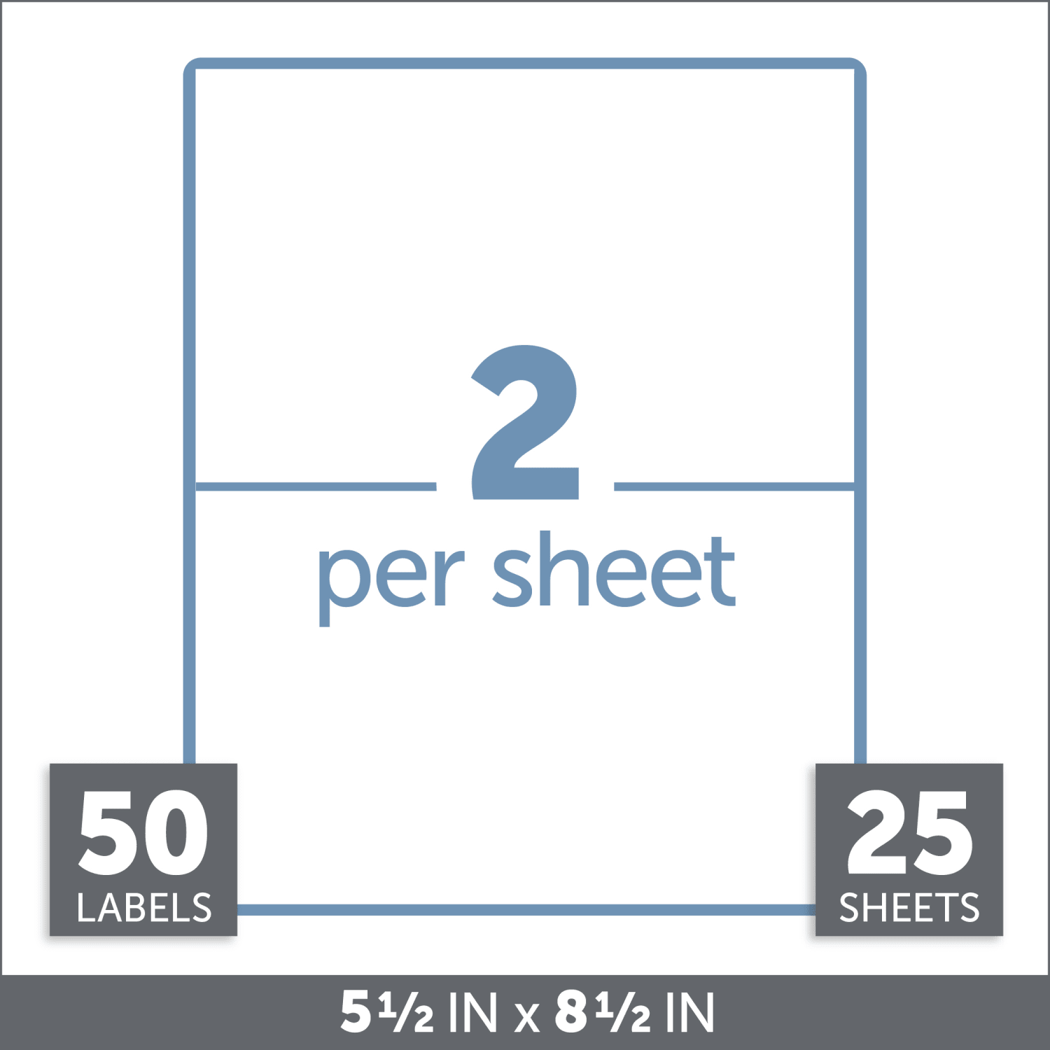 Office Depot Brand Inkjet/Laser Shipping Labels, Rectangle, 5 1/2in x 8 1/2in, White, Pack Of 50 - Image 4