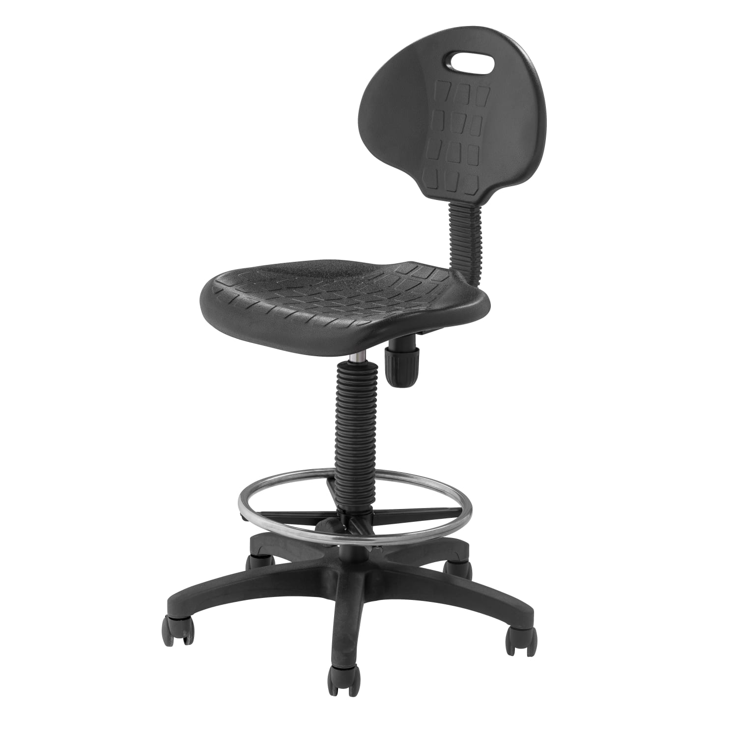 National Public Seating 6700 Series Kangaroo Polyurethane Task Chair Stool 22 to 32in Seat Height Black PopularChairscom