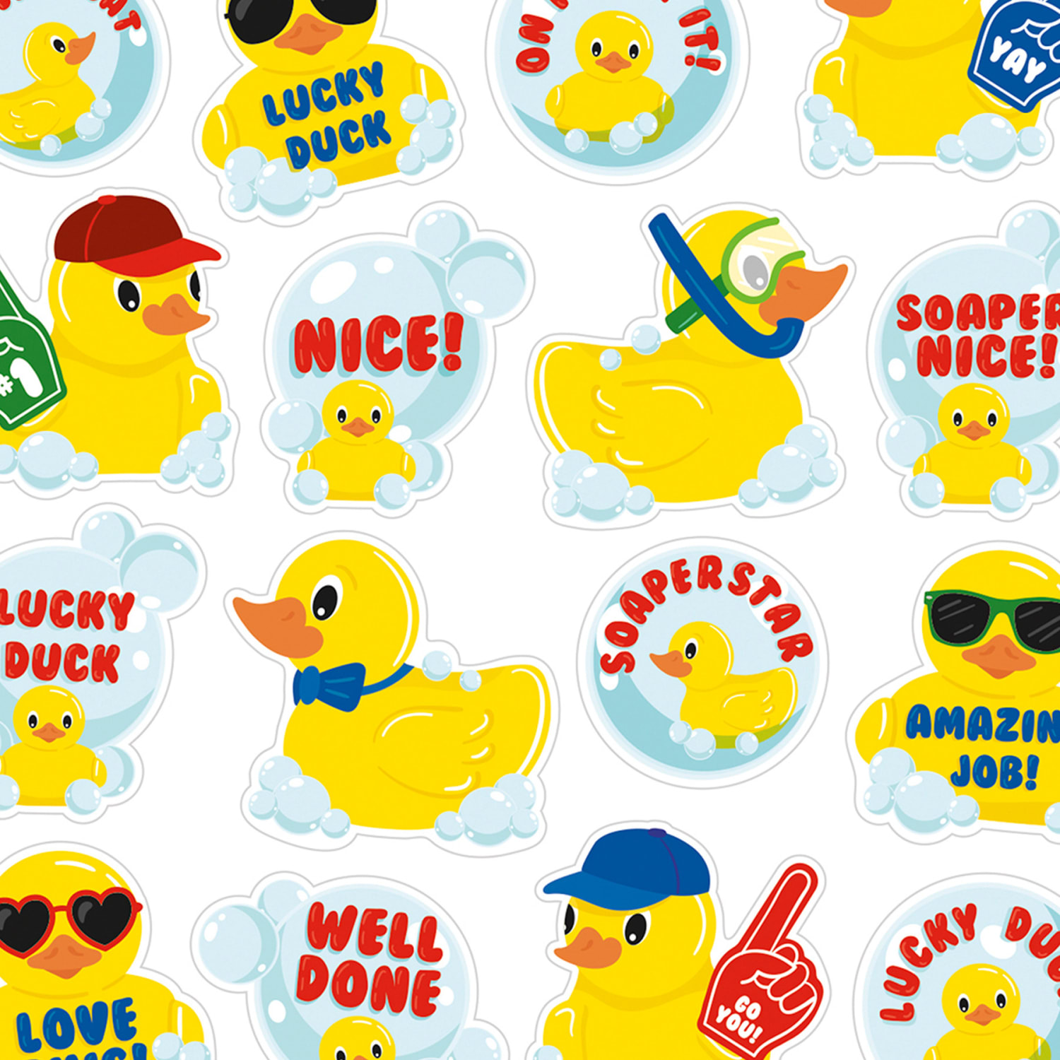 Eureka Scented Stickers, Rubber Duckies Bubblebath, 80 Stickers Per Pack, Bundle Of 6 Packs - Image 4
