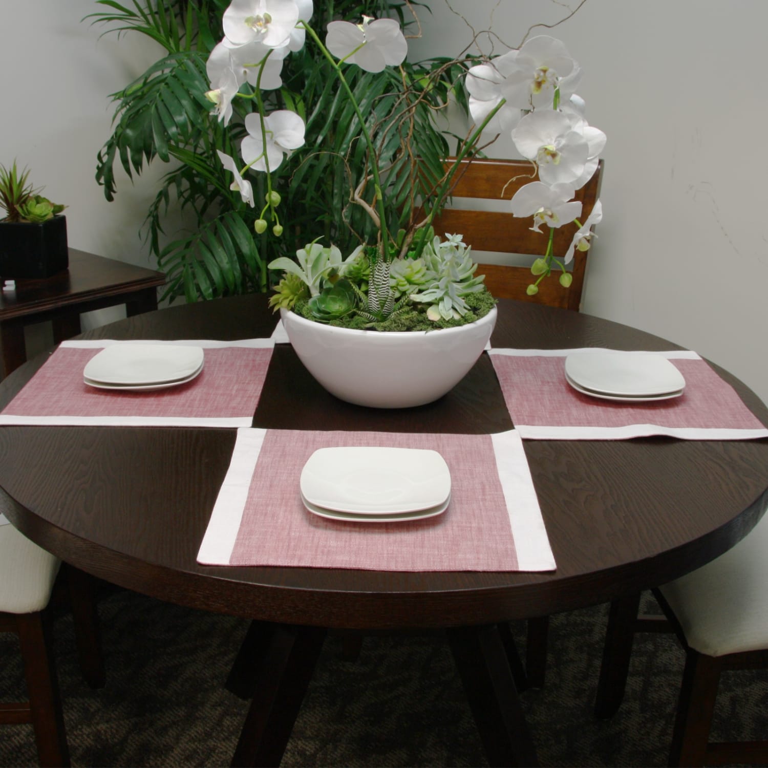 Gibson Zen Buffetware Ceramic Square Dinner Plates, 10-3/4in, White, Pack Of 8 Dinner Plates - Image 3