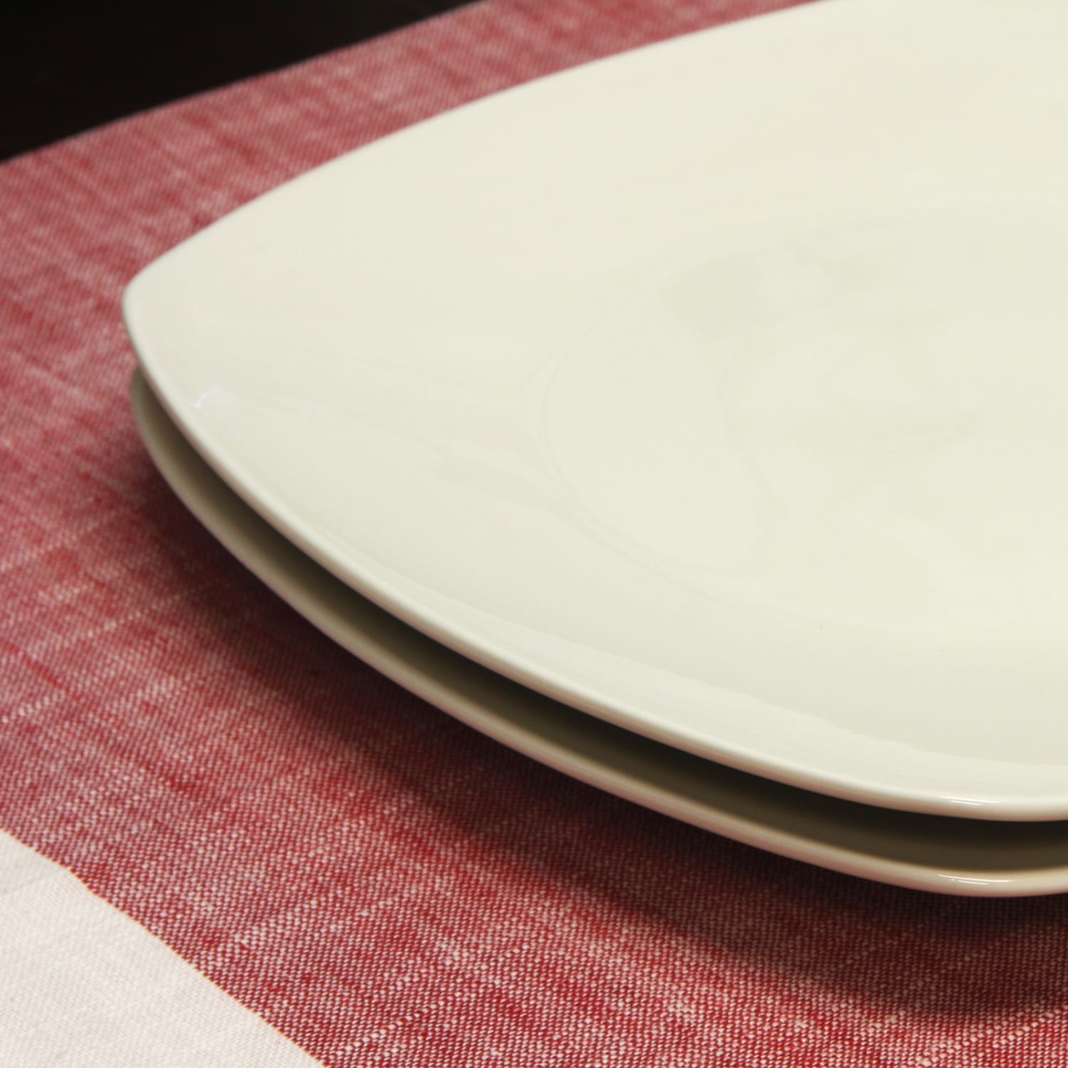 Gibson Zen Buffetware Ceramic Square Dinner Plates, 10-3/4in, White, Pack Of 8 Dinner Plates - Image 5