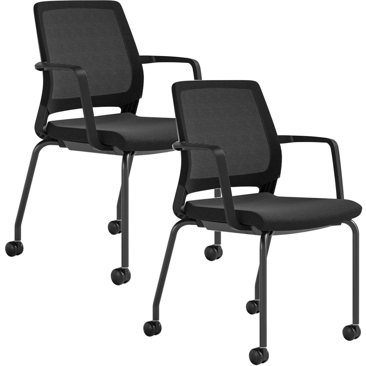 Safco Medina Guest Chair, Black, 2 Per Box