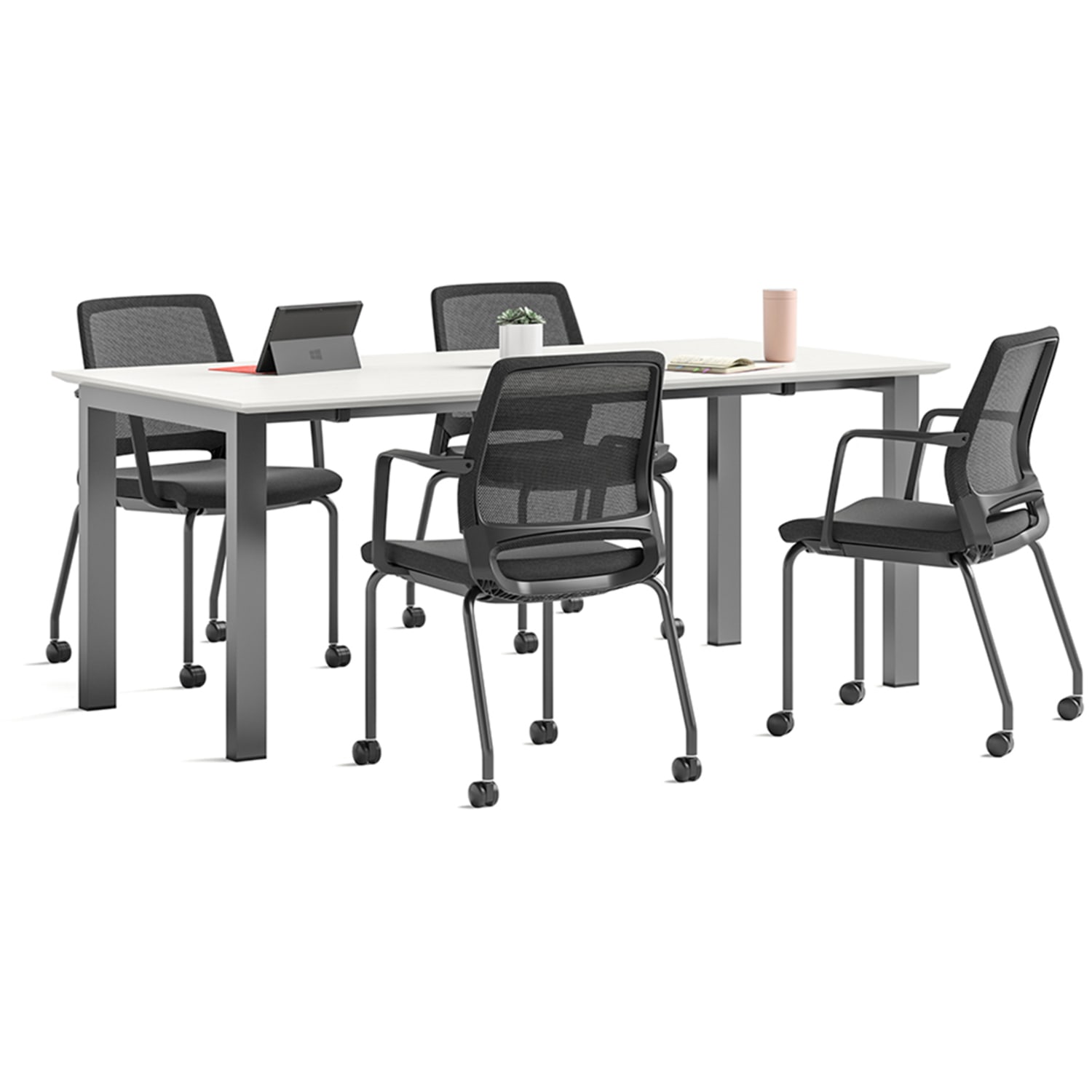 Safco Medina Guest Chair, Black, 2 Per Box - Image 4