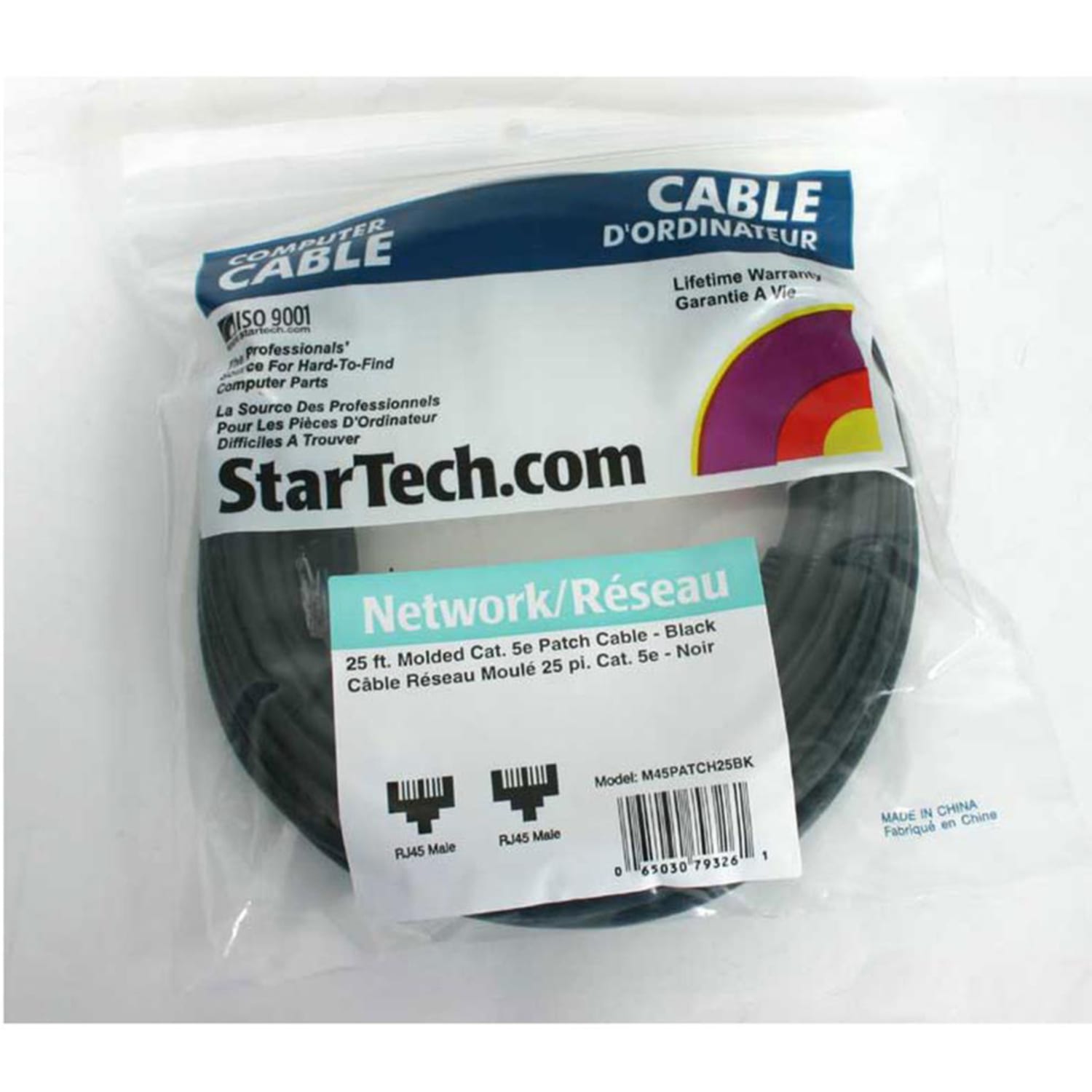 StarTech.com Cat5e Molded UTP Patch Cable, 25ft, Black - Image 5
