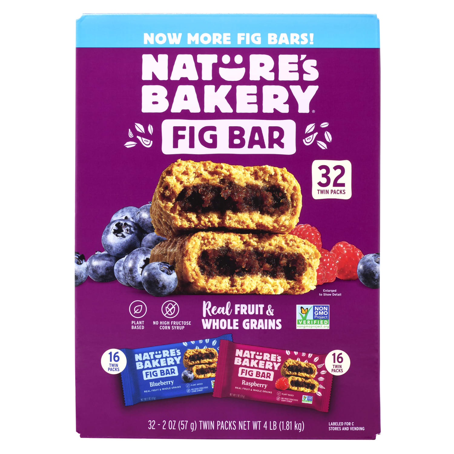 NATUREs BAKERY Fig Bars Variety Pack, 2 oz, 32 Count