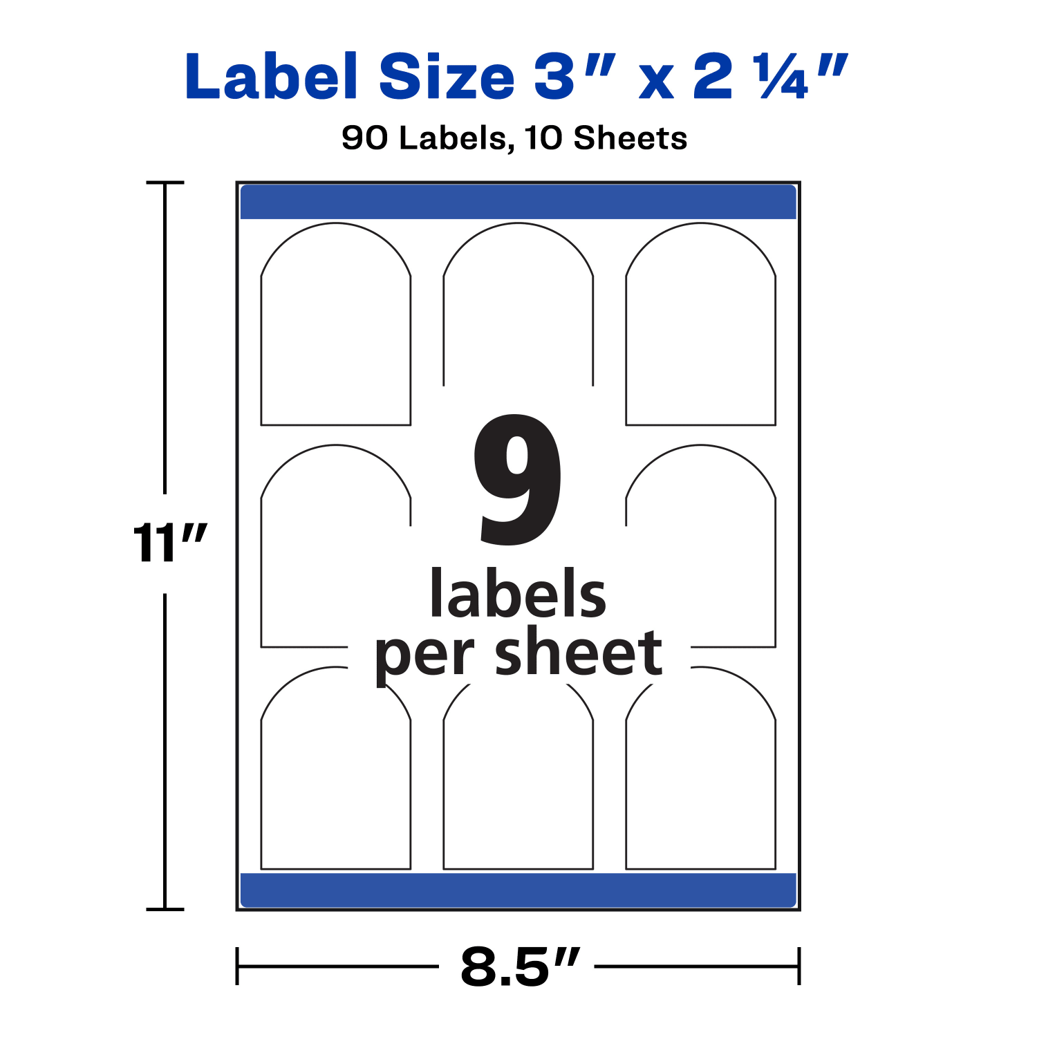 Avery Easy Peel Print-To-The-Edge Permanent Textured Arched Labels, 22809, 2 1/4in x 3in, 100% Recycled, White, Pack Of 90 - Image 6
