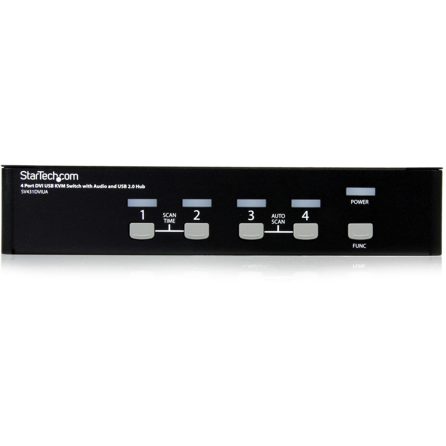 StarTech.com 4-Port KVM Switch for DVI Computers - 1U Rack-Mount KVM Switch with Audio - DVI KVM switch - SV431DVIUA - Image 3