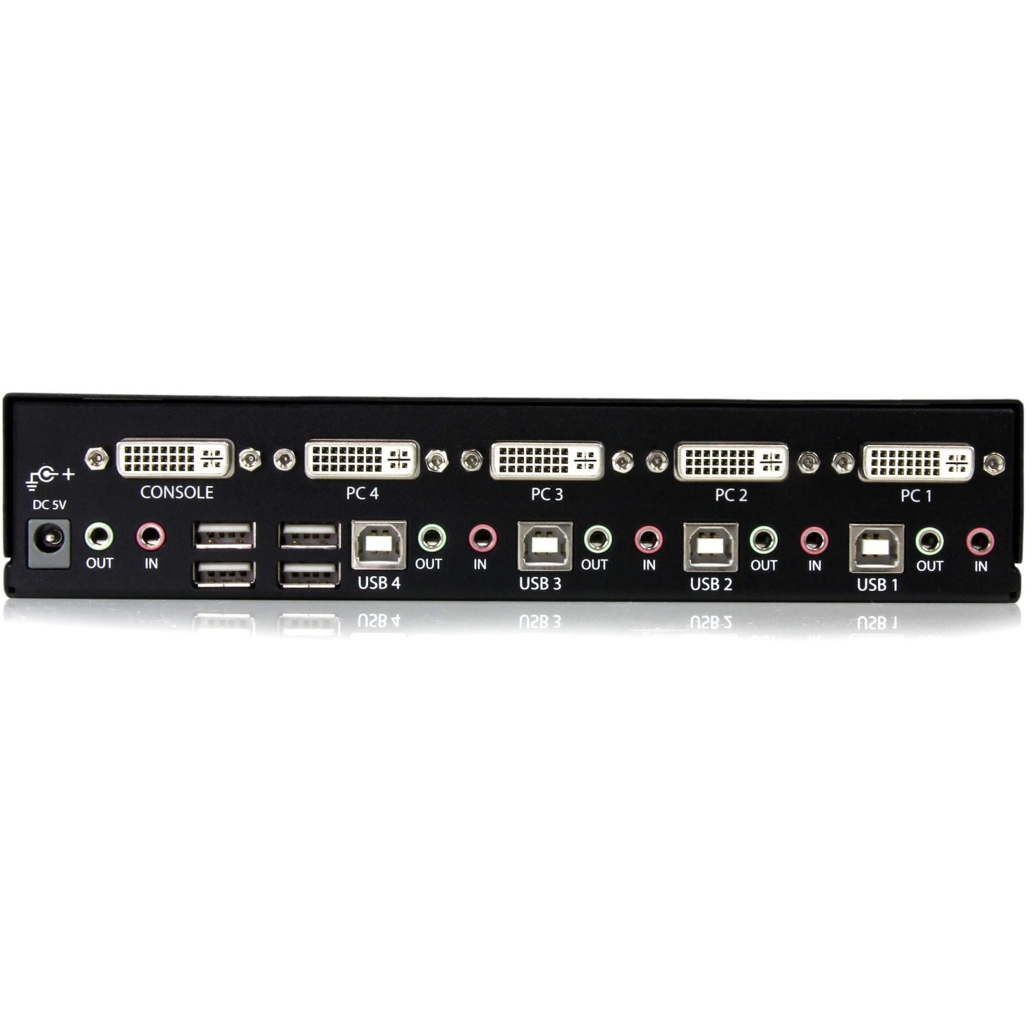 StarTech.com 4-Port KVM Switch for DVI Computers - 1U Rack-Mount KVM Switch with Audio - DVI KVM switch - SV431DVIUA - Image 5