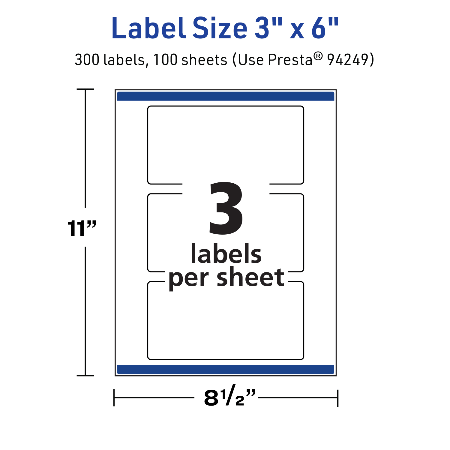 Avery Print-To-The-Edge TrueBlock Labels With Sure Feed, 94249-TWMP100, Rectangle, 3in x 6in, Matte White, Pack Of 300 - Image 6