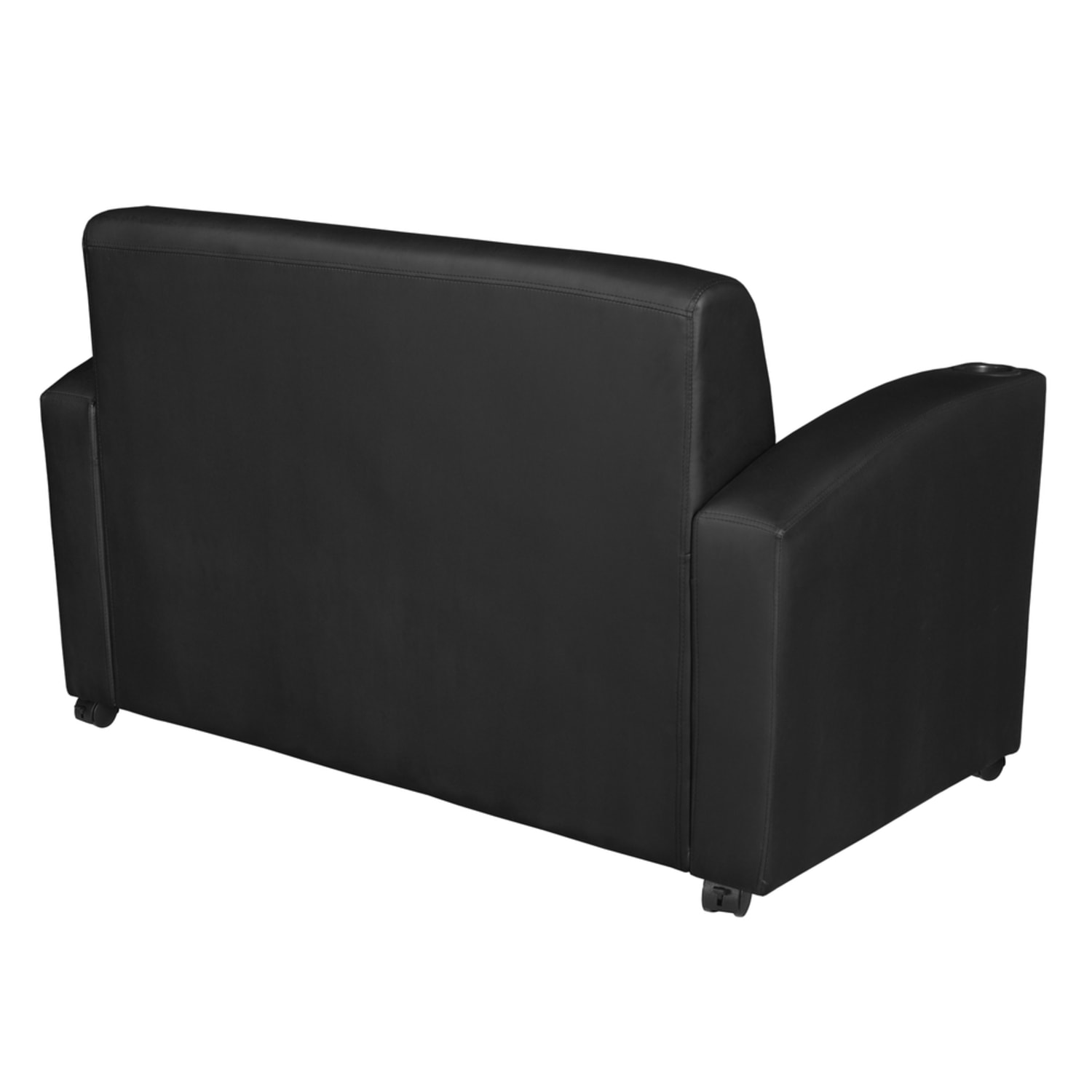 Regency Supernova Loveseat With Tablet Arm, 33inH x 56inW x 29inD, Black - Image 5
