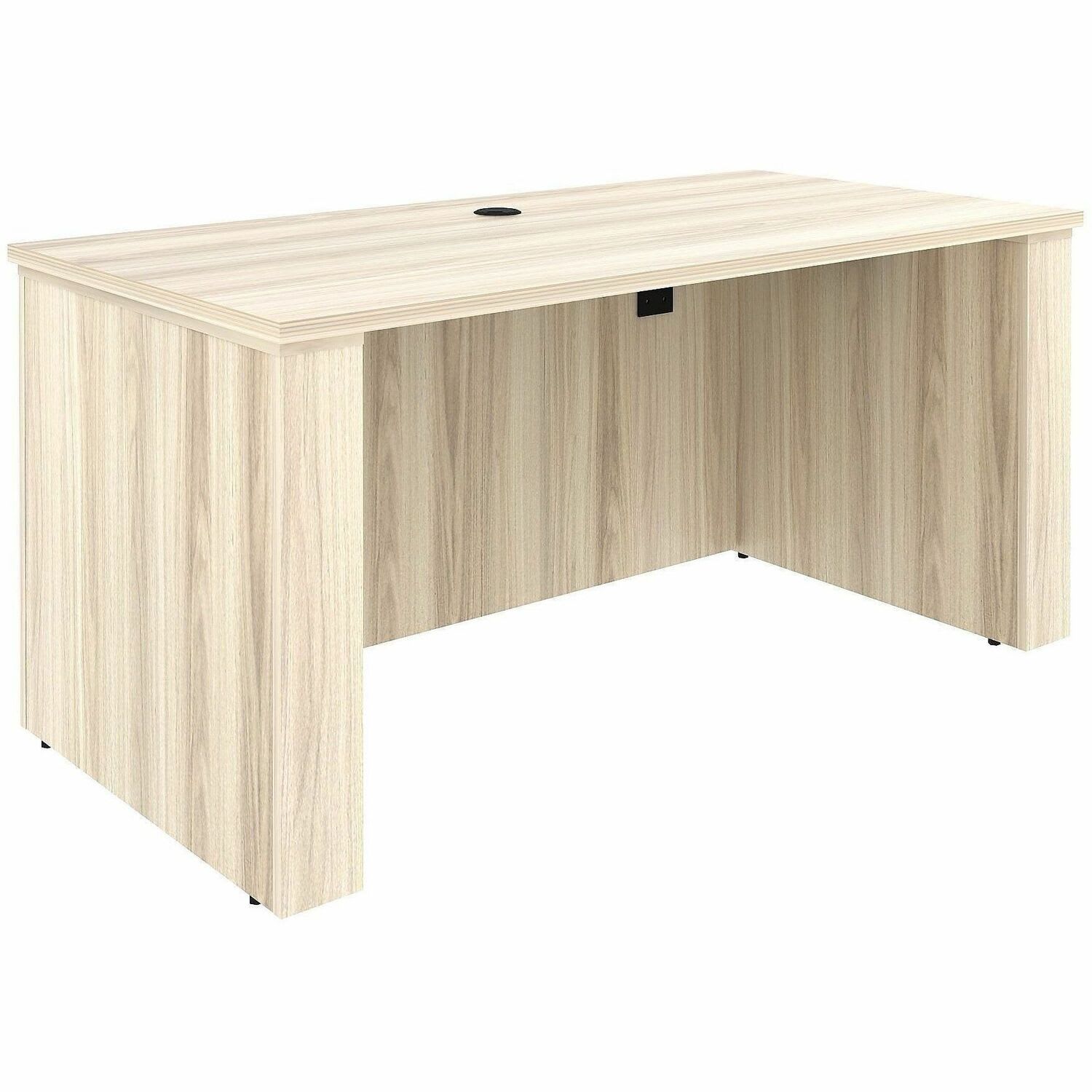 Lorell Essentials 60in Sit-to-Stand Desk Shell, 49inH x 60inW x 29inD, 1in Thick Top, Modern Elm