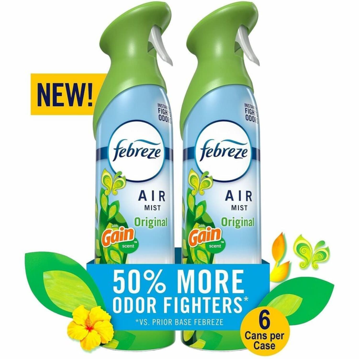 Febreze Air Mist Air Freshener Spray - Spray - 8.1 fl oz (0.3 quart) - Gain Original - Odor Neutralizer, Long Lasting - 2/Pack - 3 / Carton - Image 3