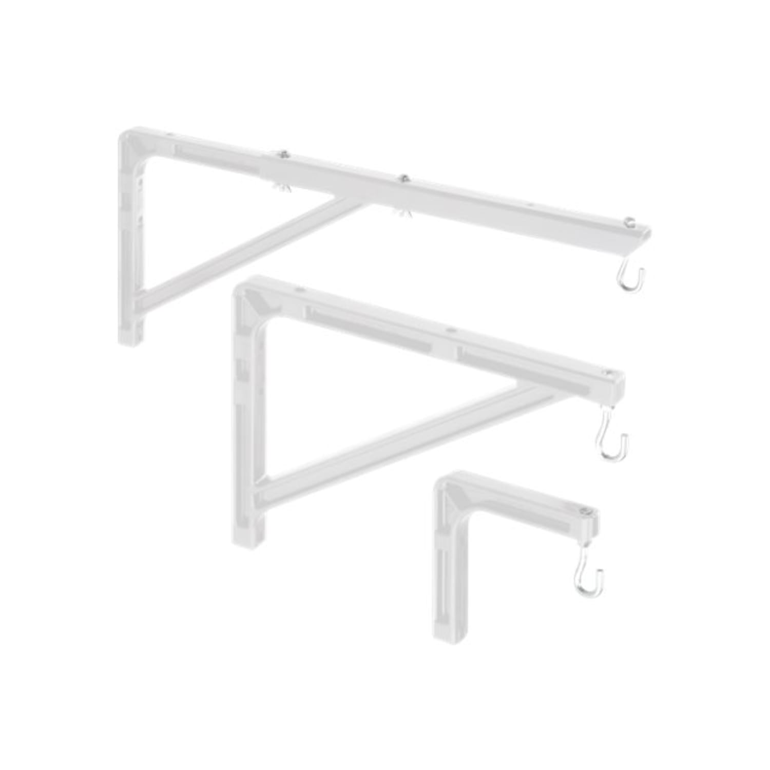Da-Lite No. 6 Mounting and Extension Brackets - White - Wall mount bracket (pack of 2) - Image 3