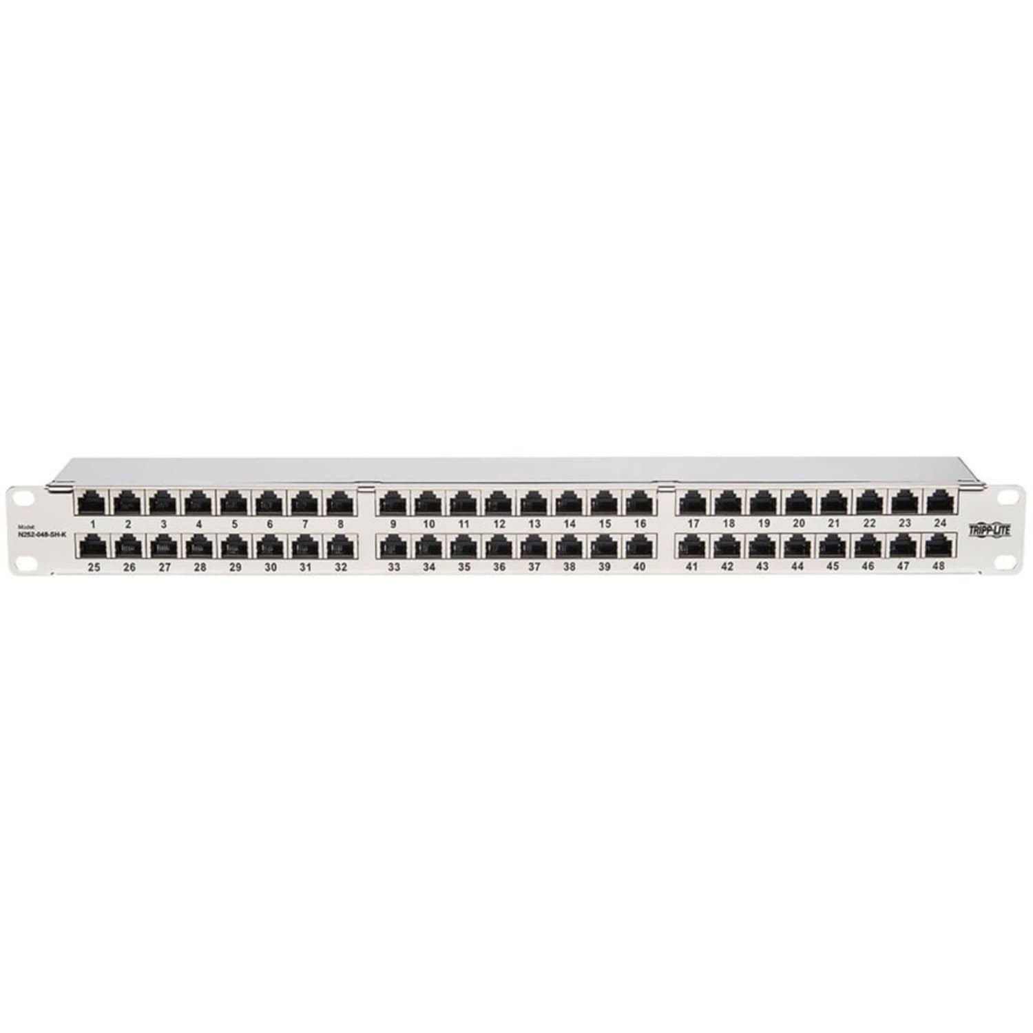 Eaton Tripp Lite Series Cat5e/Cat6 48-Port Patch Panel - Shielded, Krone IDC, 568A/B, RJ45 Ethernet, 1U Rac - N252048SHK - Image 4