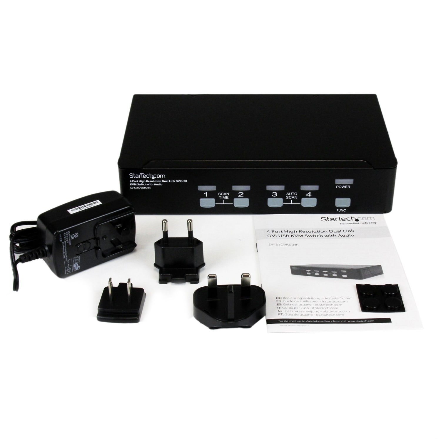 StarTech.com 4 Port High Resolution USB DVI Dual Link KVM Switch with Audio and USB 2.0 Hub (SV431DVIUAHR) - SV431DVIUAHR - Image 5