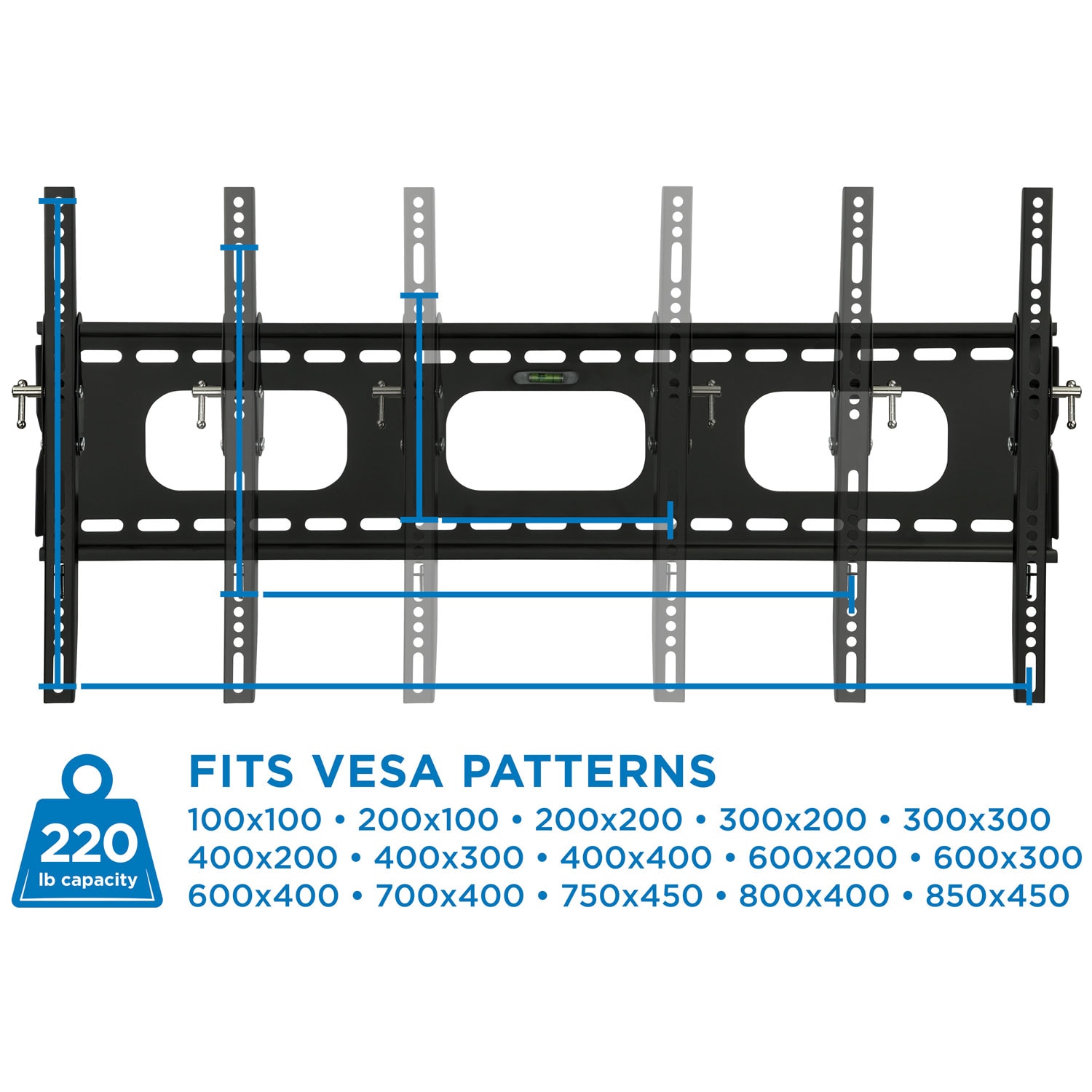 Mount-It! MI-318L Low-Profile Tilting TV Wall Mount, 19inH x 31inW x 1-1/2inD, Black - Image 6