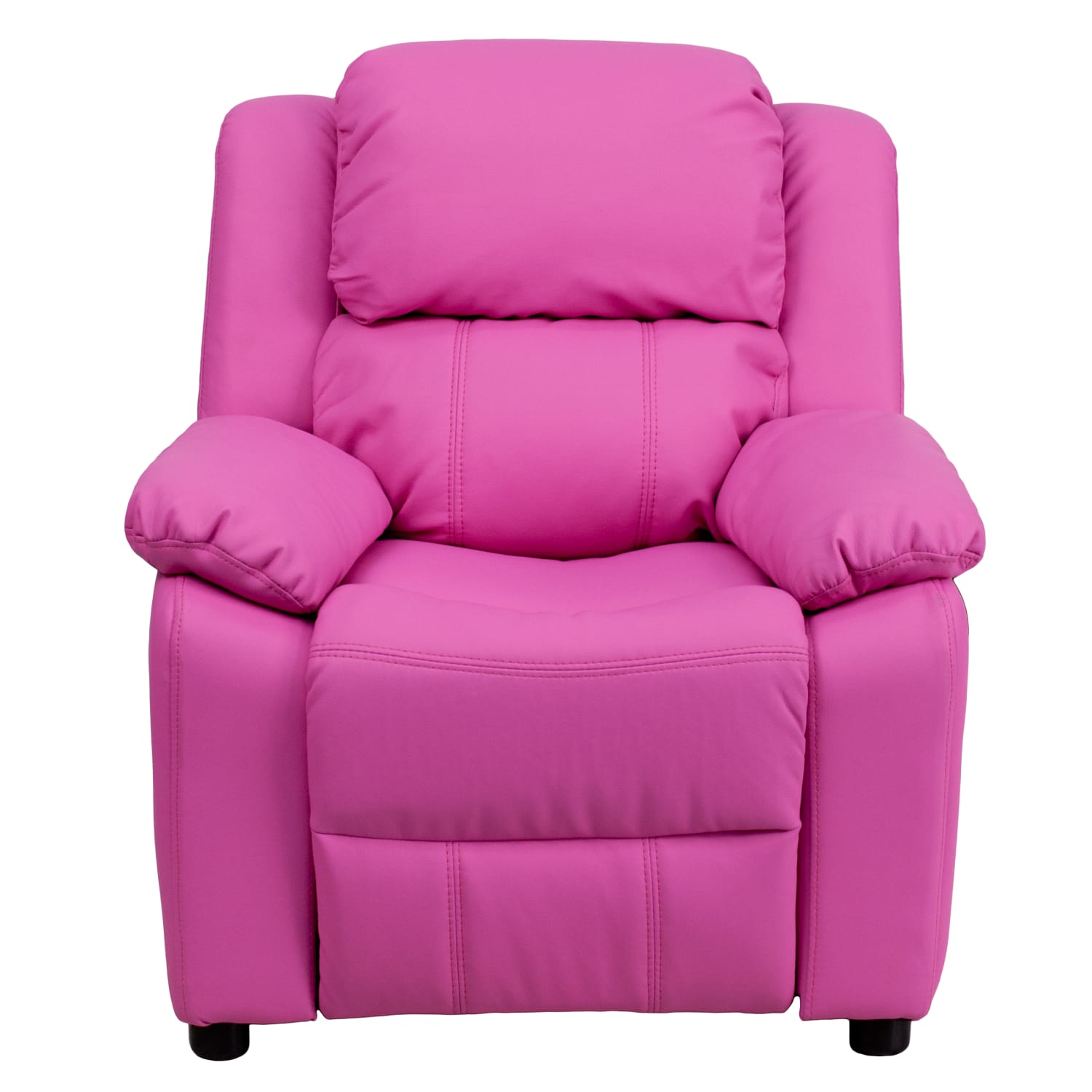 Flash Furniture Deluxe Padded Contemporary Vinyl Kids Recliner Accent Chair With Storage Arms Hot Pink PopularChairscom Flash Furniture Deluxe Padded Contemporary Vinyl Kids Recliner Accent Chair With Storage Arms Hot Pink PopularChairscom