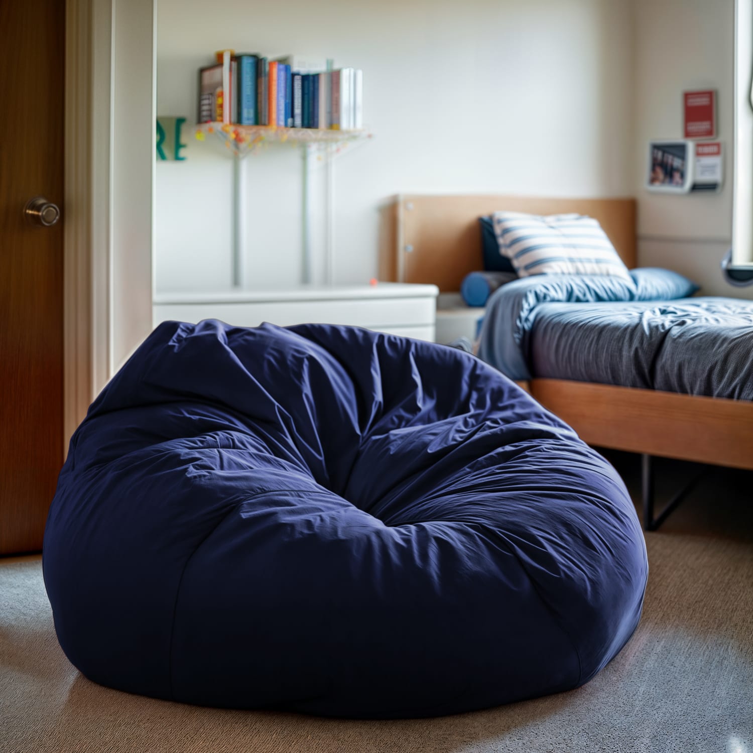 Flash Furniture Oversized Bean Bag Chair For Kids And Adults Navy Blue PopularChairscom Flash Furniture Oversized Bean Bag Chair For Kids And Adults Navy Blue PopularChairscom