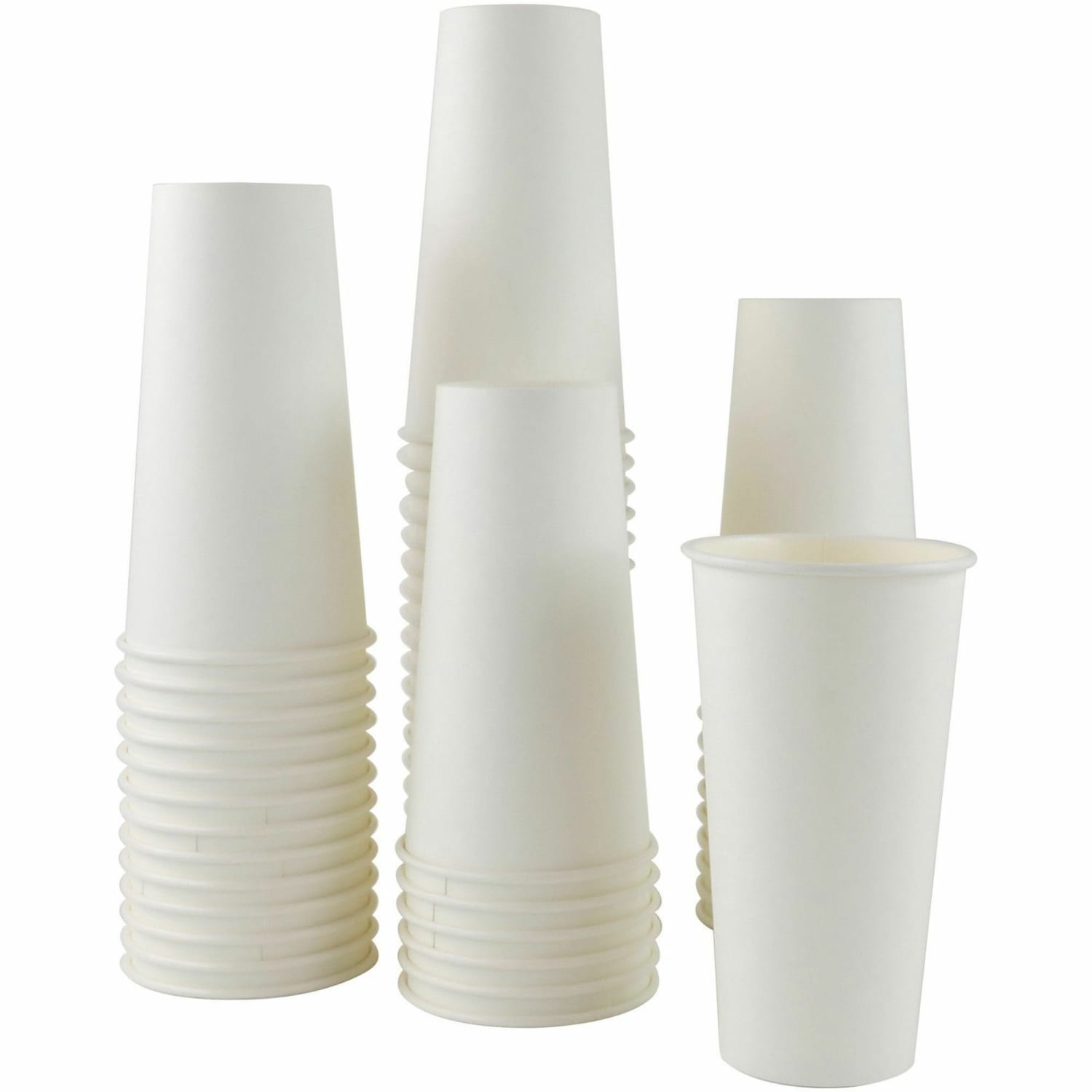 Genuine Joe 20 oz Disposable Hot Cups - 20 fl oz - White - Polyurethane - Coffee, Hot Drink, Picnic, Company, Tea, Hot Chocolate, Beverage - 50/Pack - 50 / Pack - Image 6
