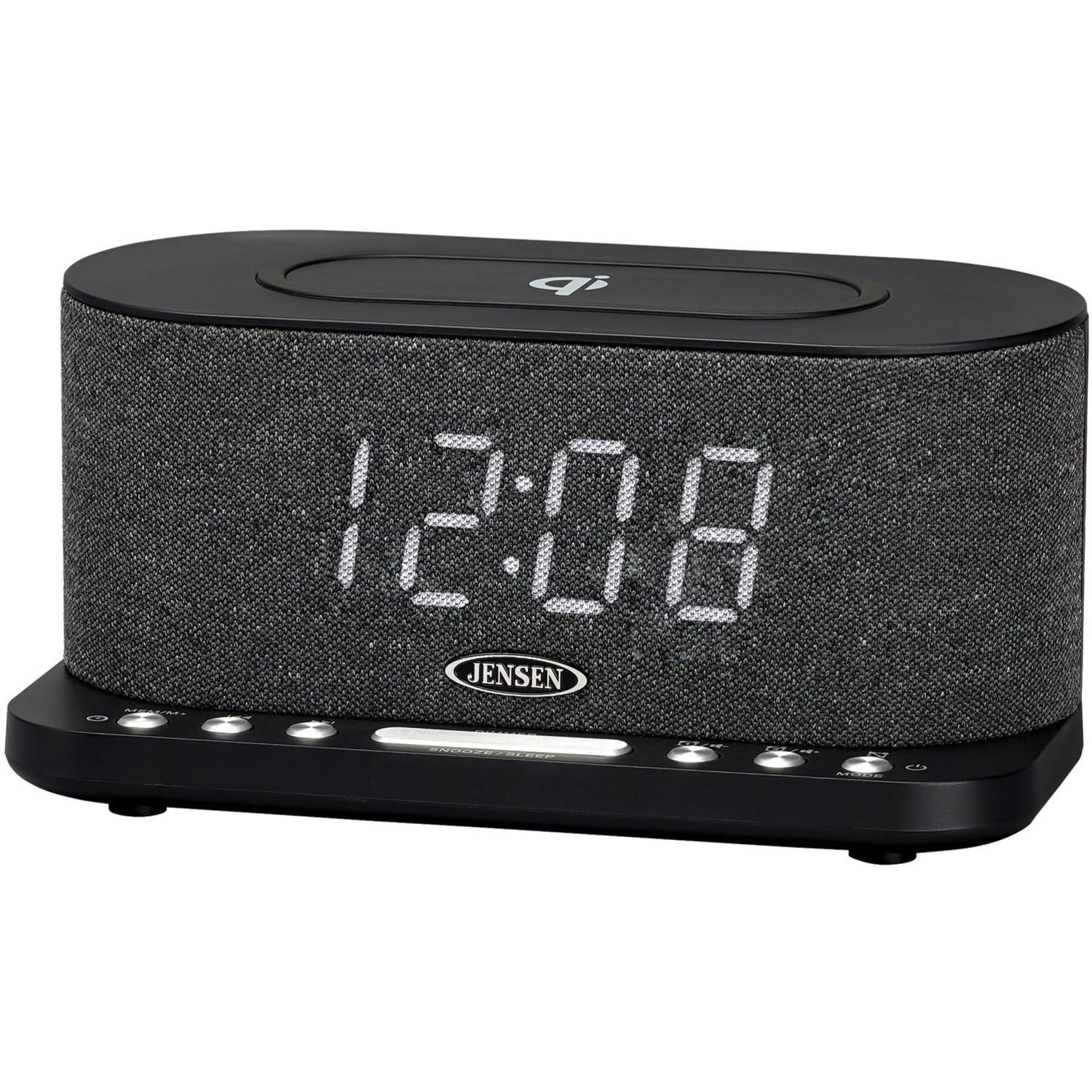 Jensen QiCR-50 Clock Radio - 2 x Alarm - FM - USB
