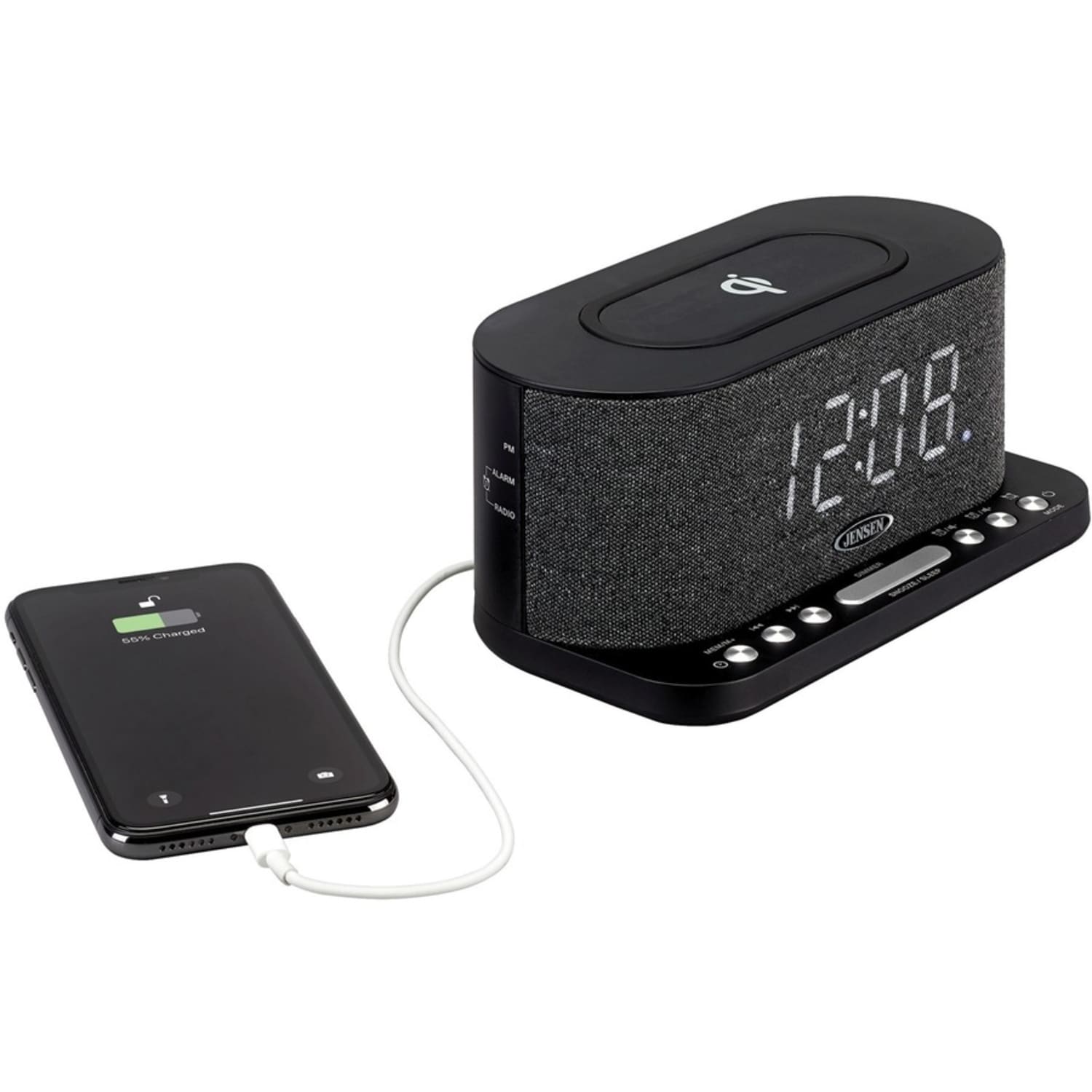Jensen QiCR-50 Clock Radio - 2 x Alarm - FM - USB - Image 5