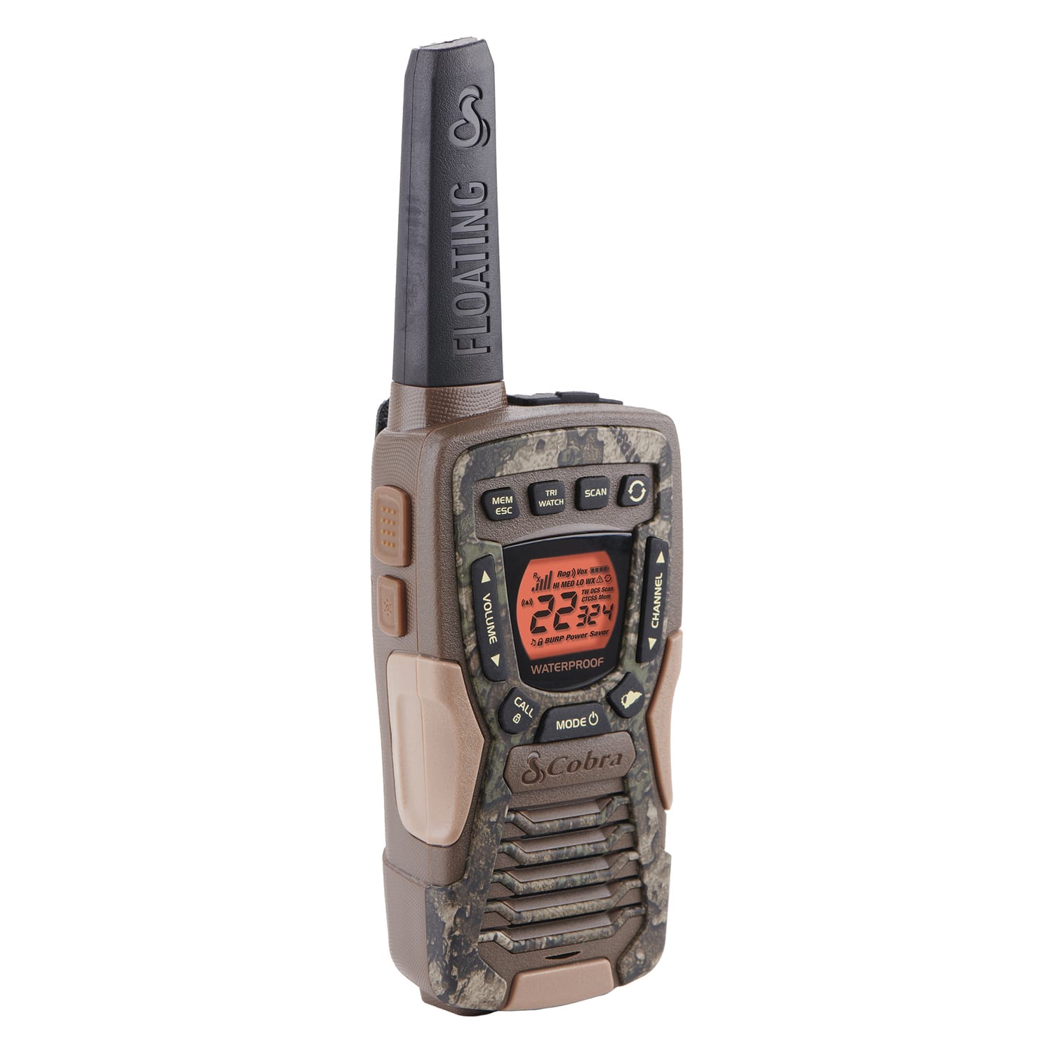 Cobra Floating Waterproof 37-Mile-Range 2-Way Radios, Camouflage, 2-Pack, ACXT1035R FLT - Image 5