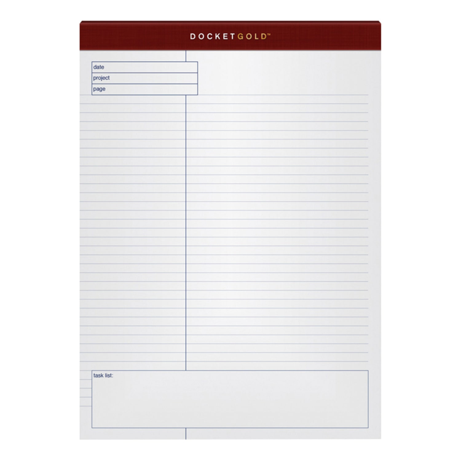 TOPS Docket Gold Premium Writing Pads, 8 1/2in x 11 3/4in, Wide Ruled, 40 Sheets, White, Pack Of 4 Pads - Image 4