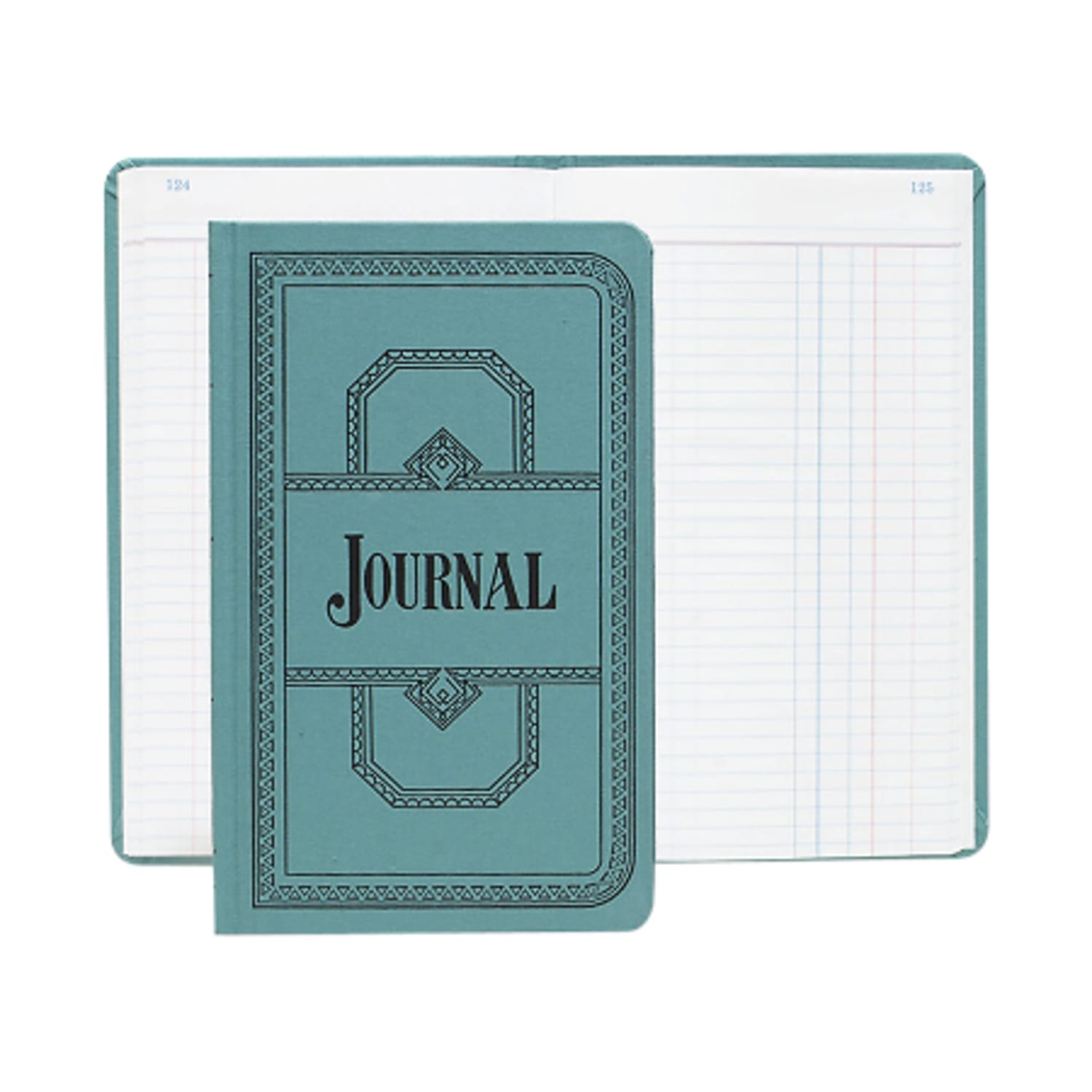 Boorum & Pease Canvas Account Book, Journal, 16 Lb., 12 1/8in x 7 5/8in, 150 Pages, Blue