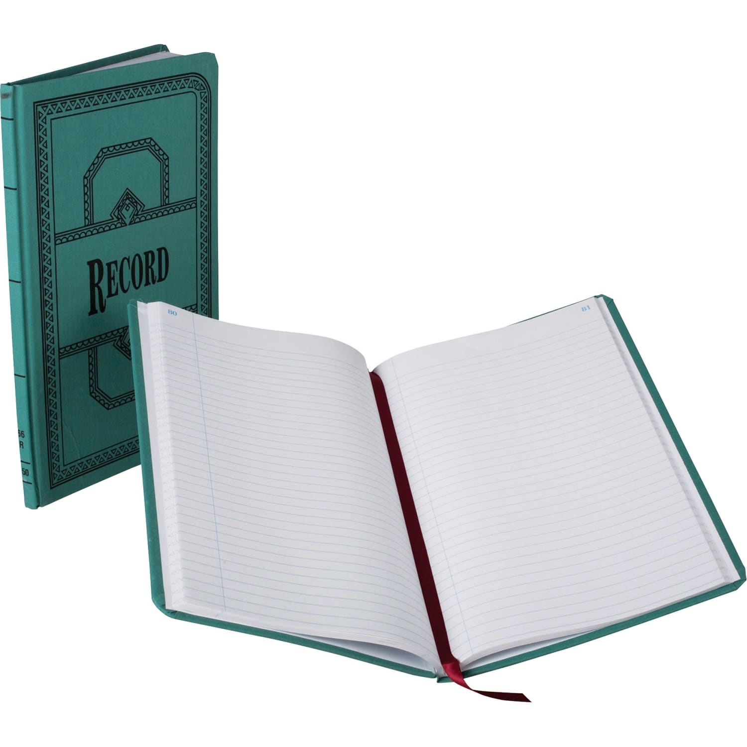 Boorum & Pease Canvas Account Book, Record, 16 Lb., 12 1/8in x 7 5/8in, 150 Pages, Blue - Image 3