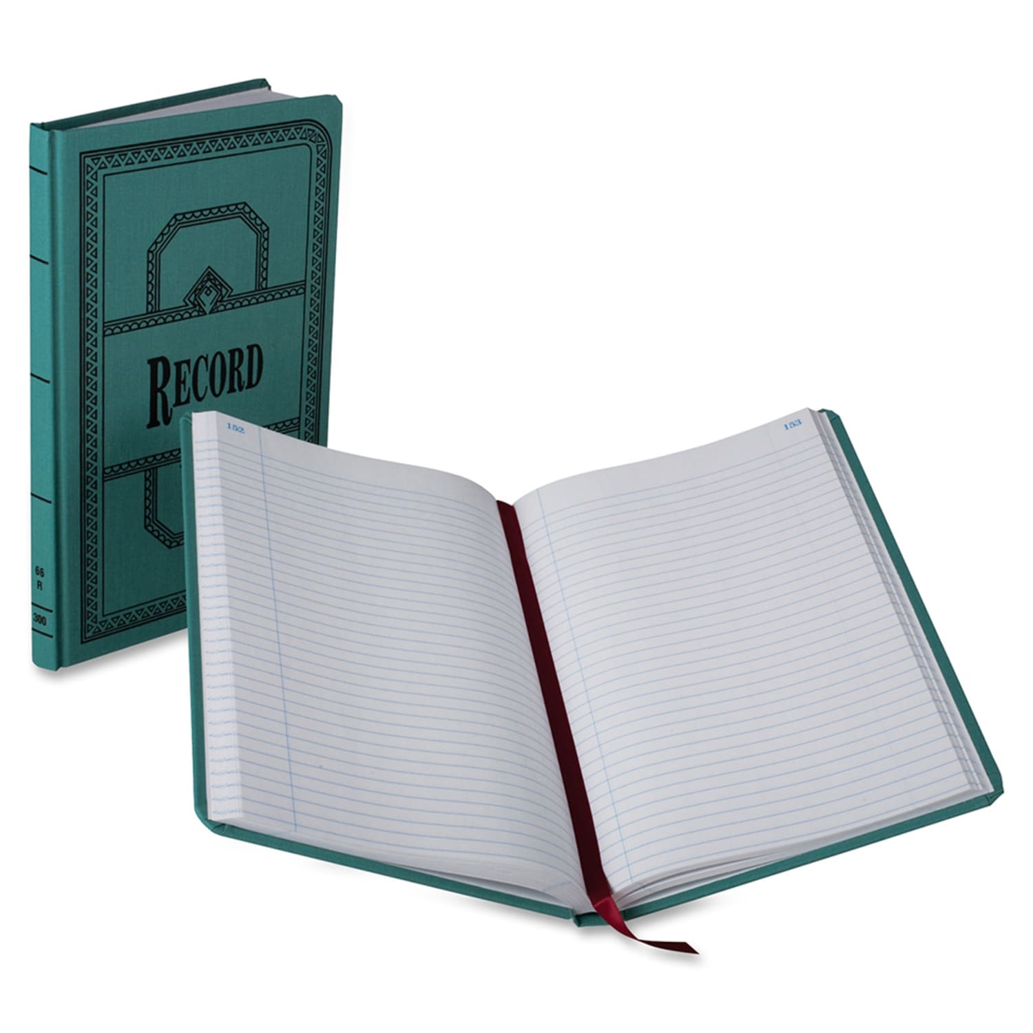 Boorum & Pease Canvas Account Book, Record, 16 Lb., 12 1/8in x 7 1/2in, 300 Pages, Blue - Image 3