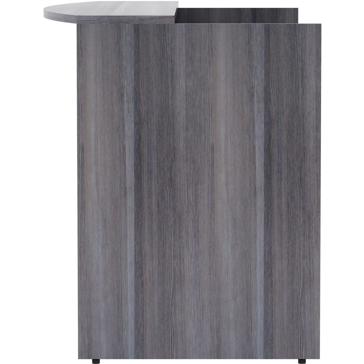 Lorell 72inW Reception Computer Desk, Weathered Charcoal - Image 4