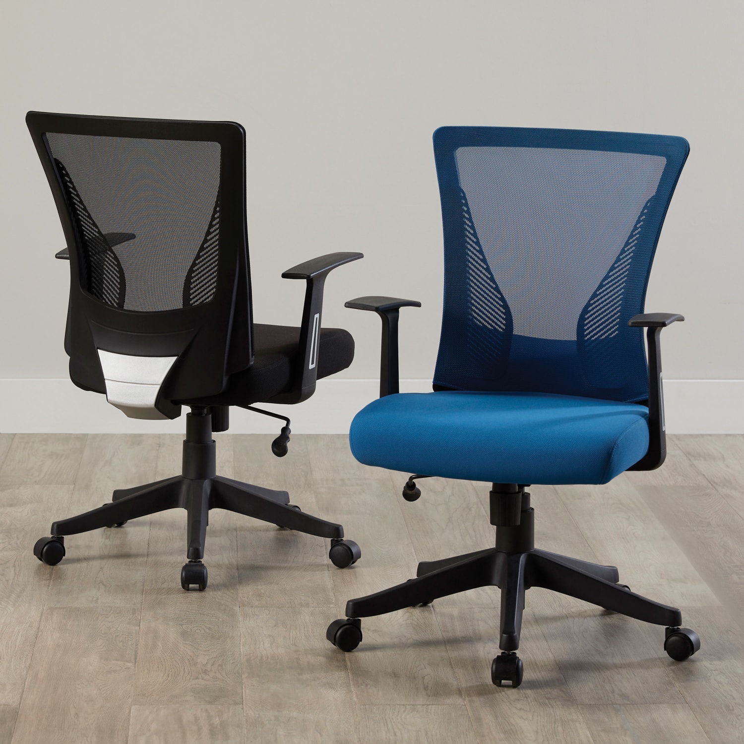 Realspace Radley Mesh/Fabric Mid-Back Task Office Chair, Rich Blue, BIFMA Compliant - Image 11