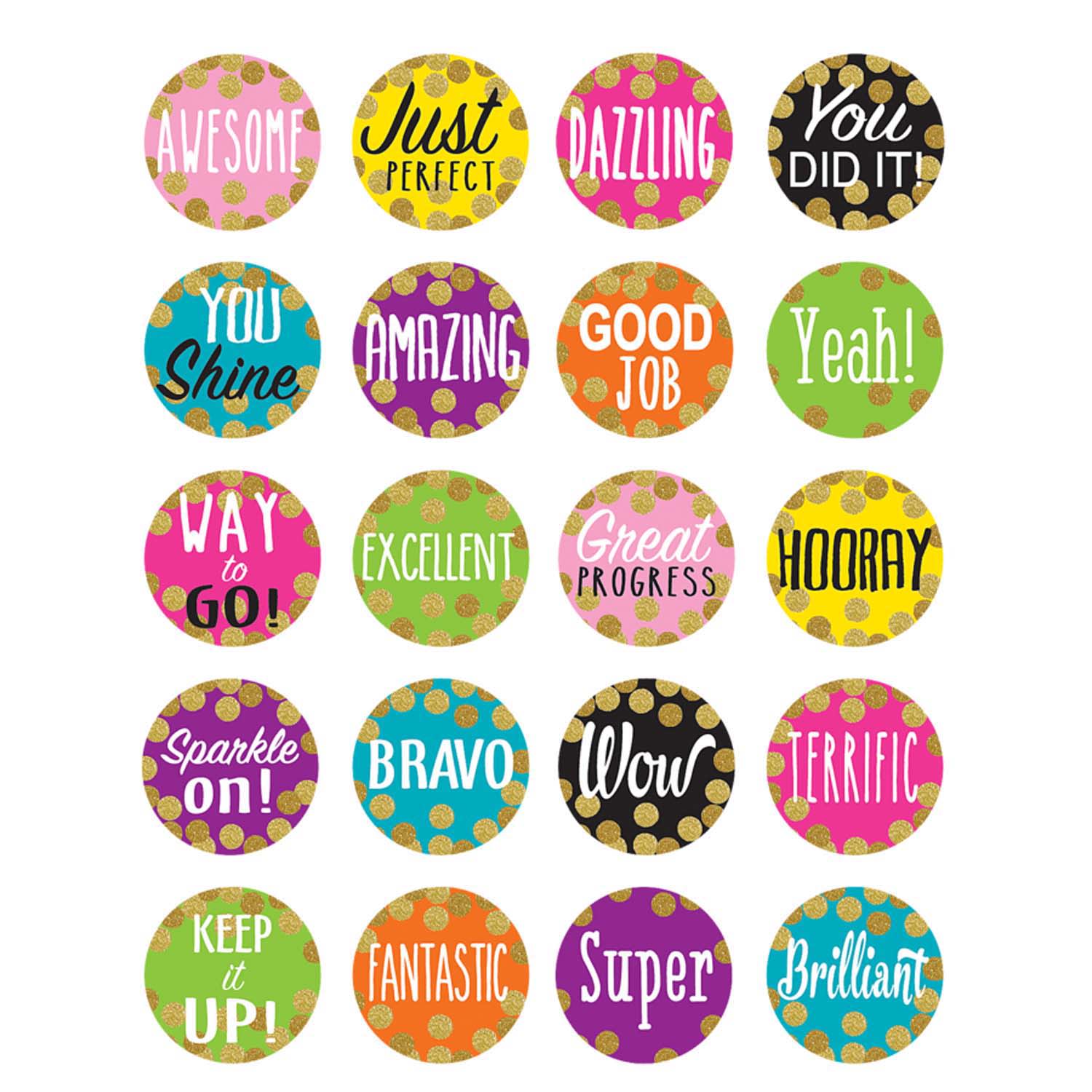 Teacher Created Resources Stickers, Confetti, 120 Stickers Per Pack, Set Of 12 Packs - Image 3